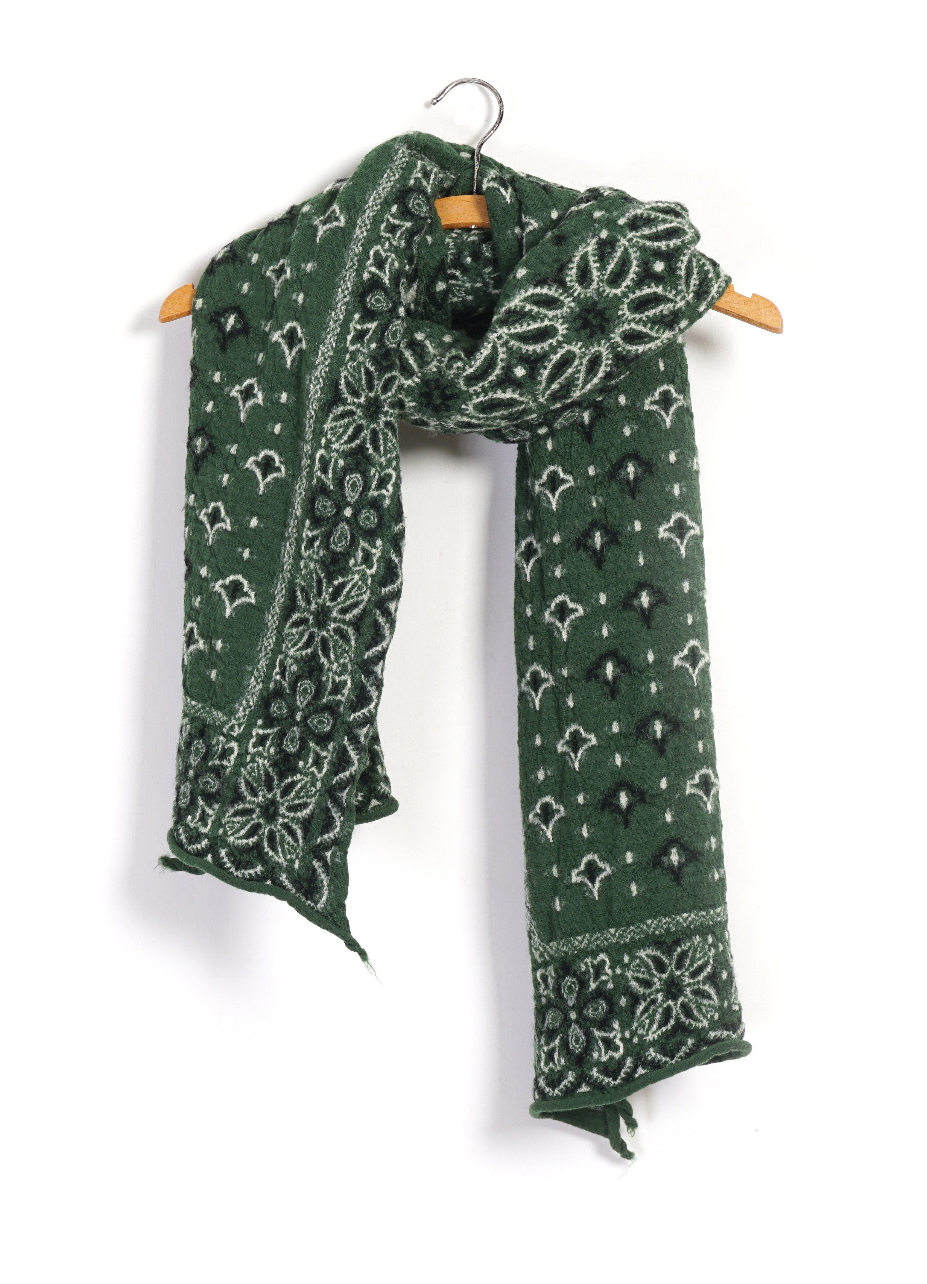 BIG MAMA BANDANA | Compressed Wool Scarf | Green