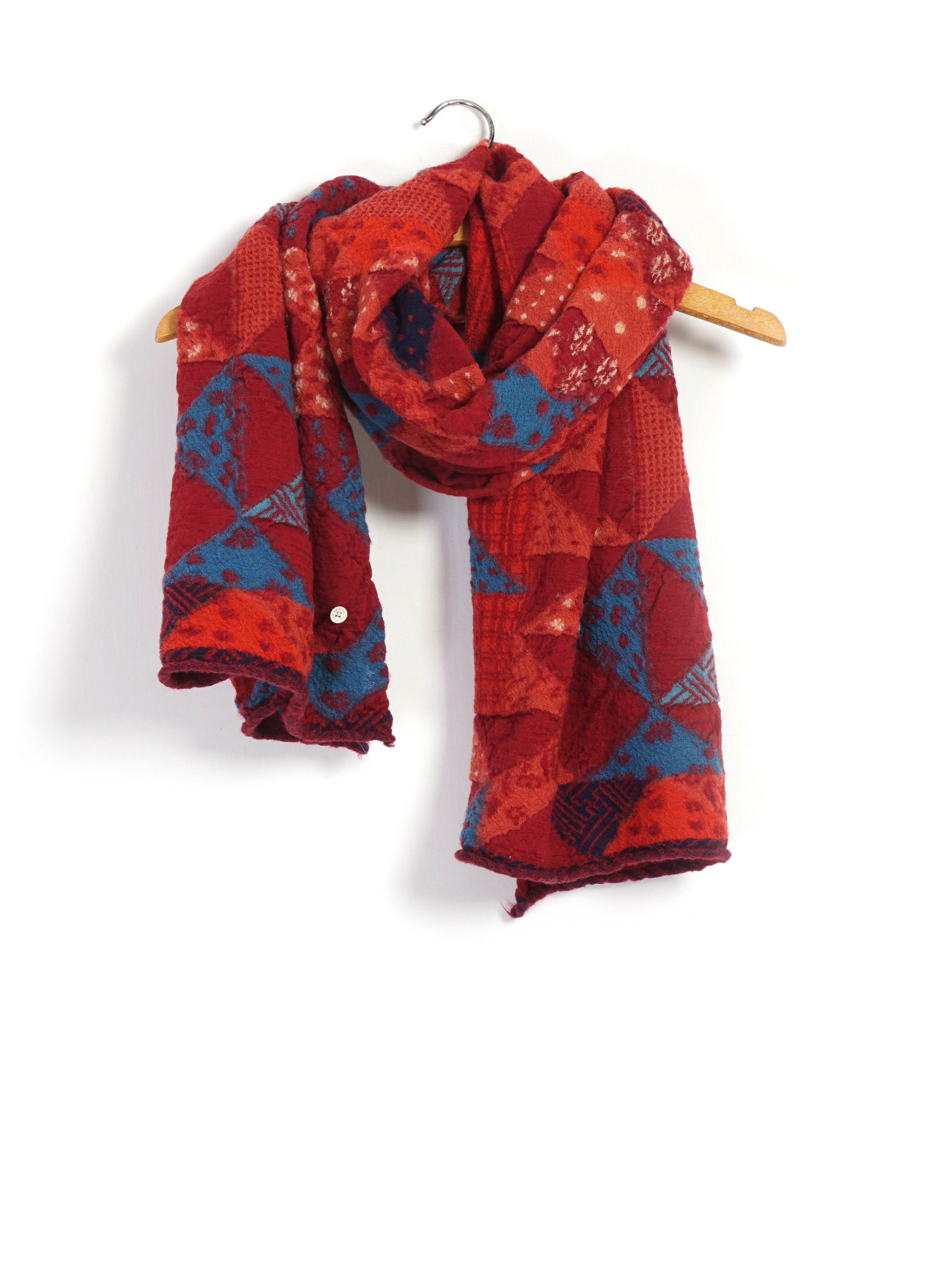 IDG-RAG | Compressed Wool Scarf | Red