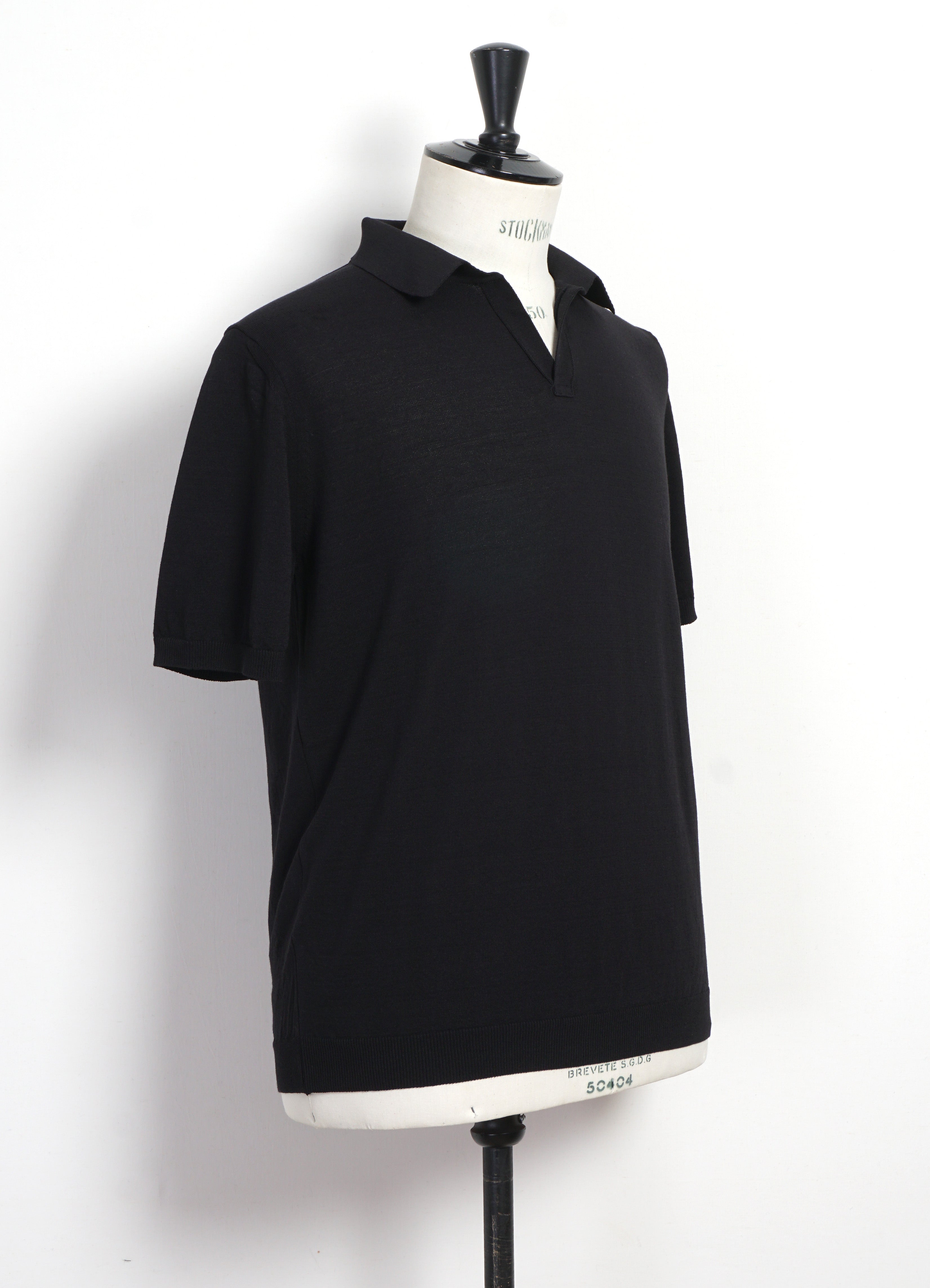 IC5 | Ice Cotton Skipper Poloneck | Black