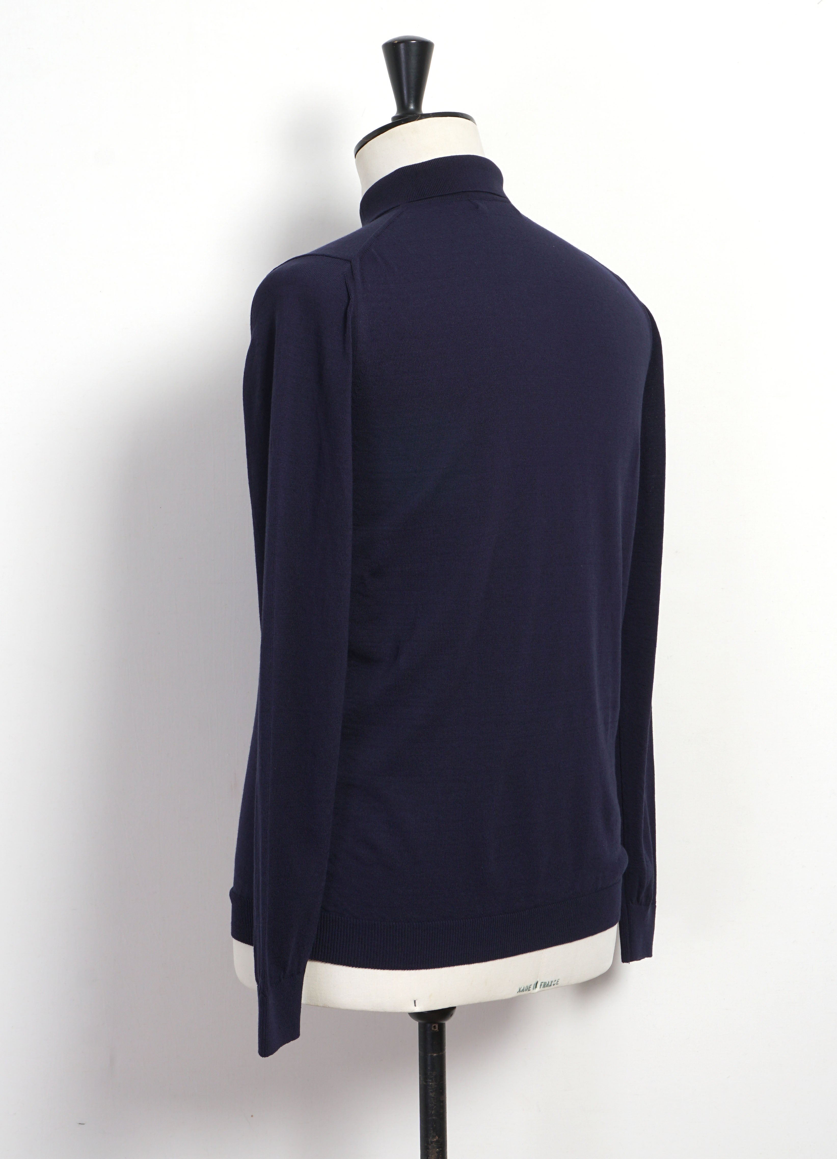 IC8 | Ice Cotton Poloneck Long Sleeve | Navy