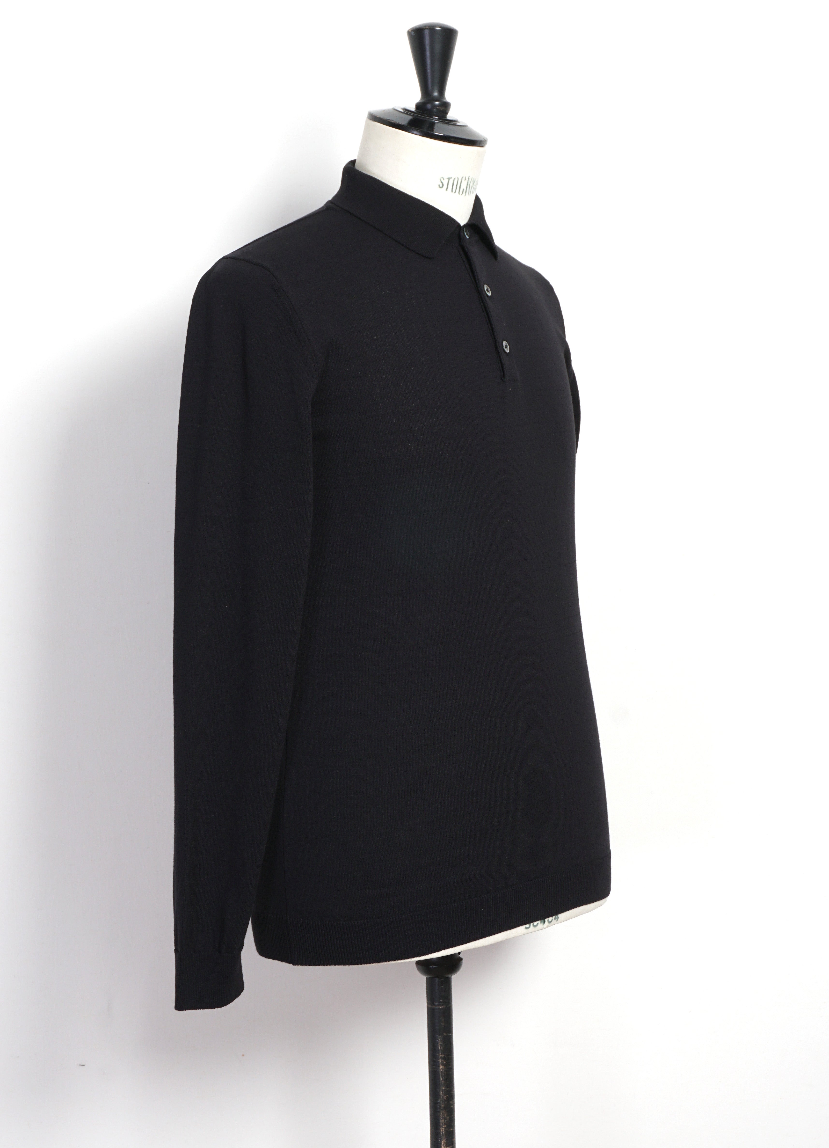IC8 | Ice Cotton Poloneck Long Sleeve | Black