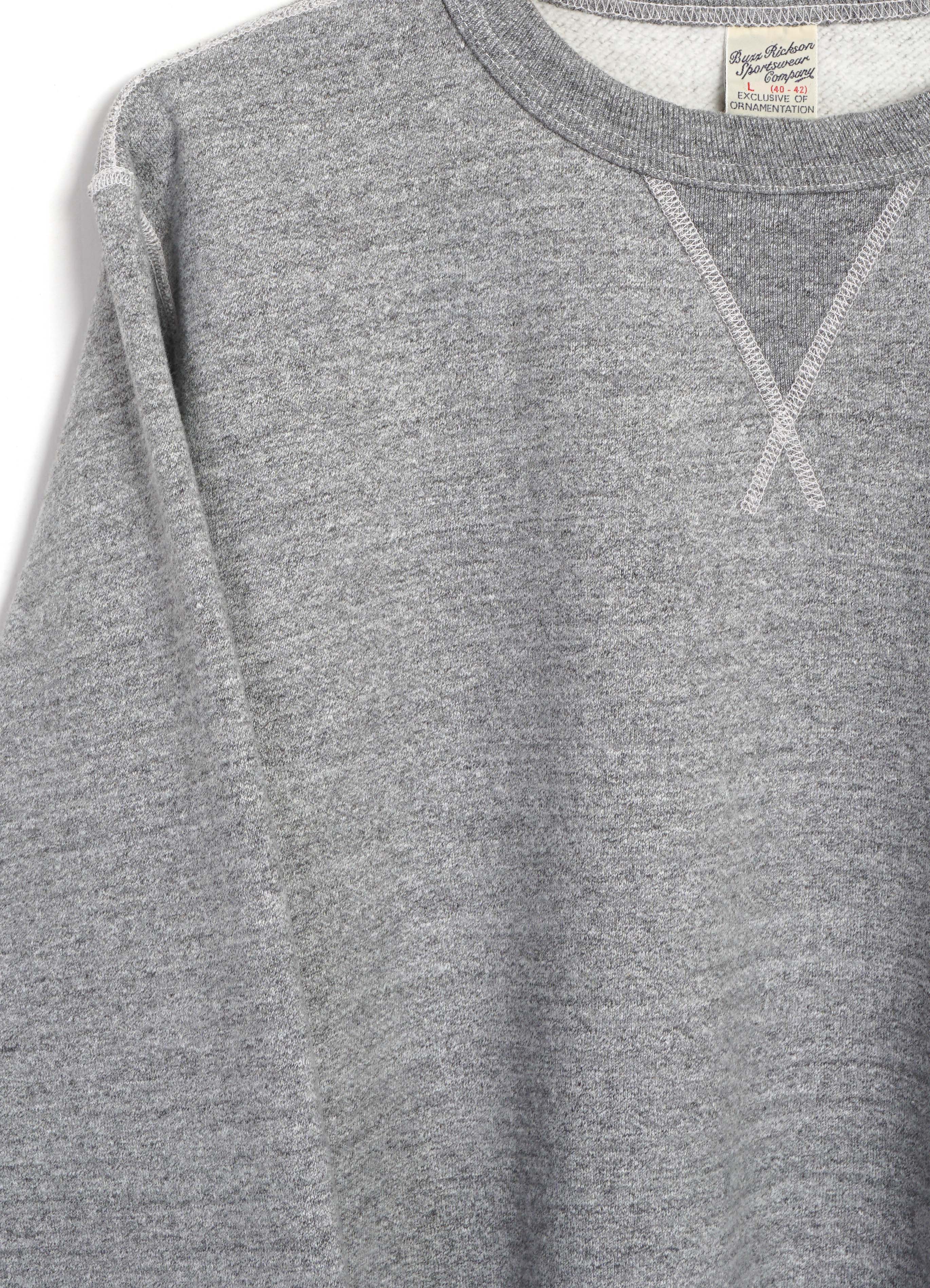 SET-IN CREW NECK SWEATSHIRT | Heather Grey