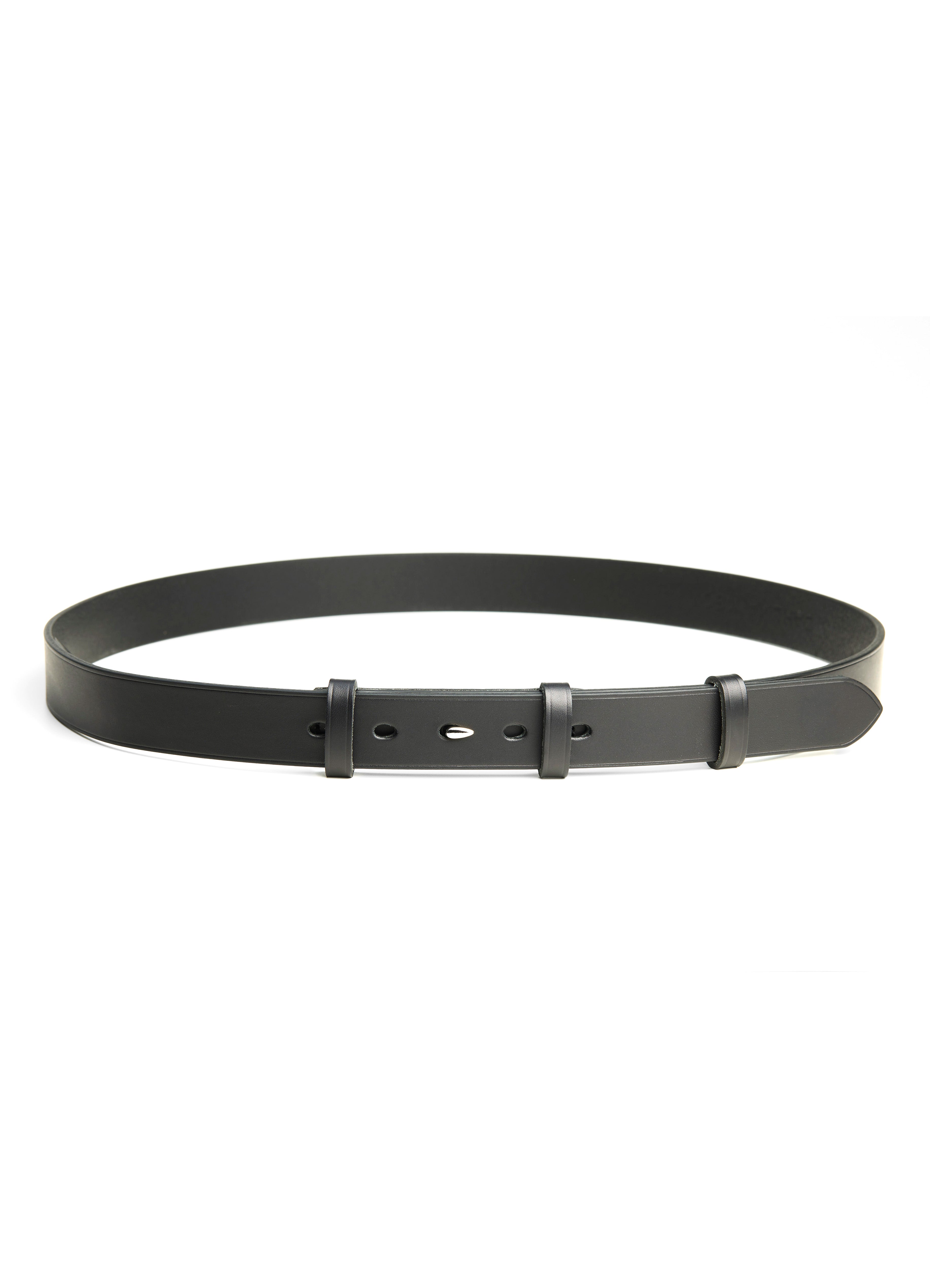 ARCHITECT | Steel Hook Leather Belt | Black/Palladium – HANSEN