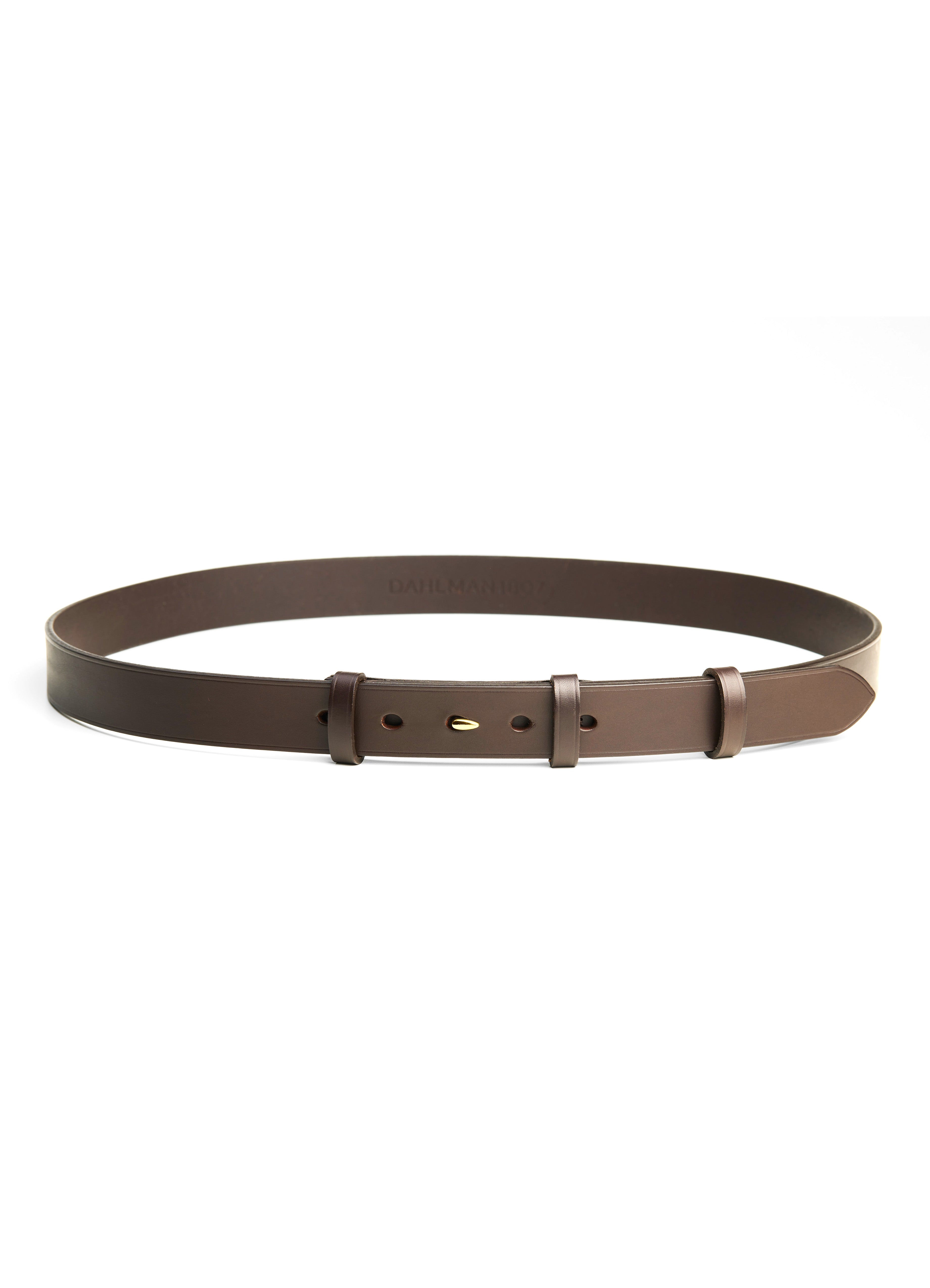 ARCHITECT | Steel Hook Leather Belt | Dark Brown/Brass