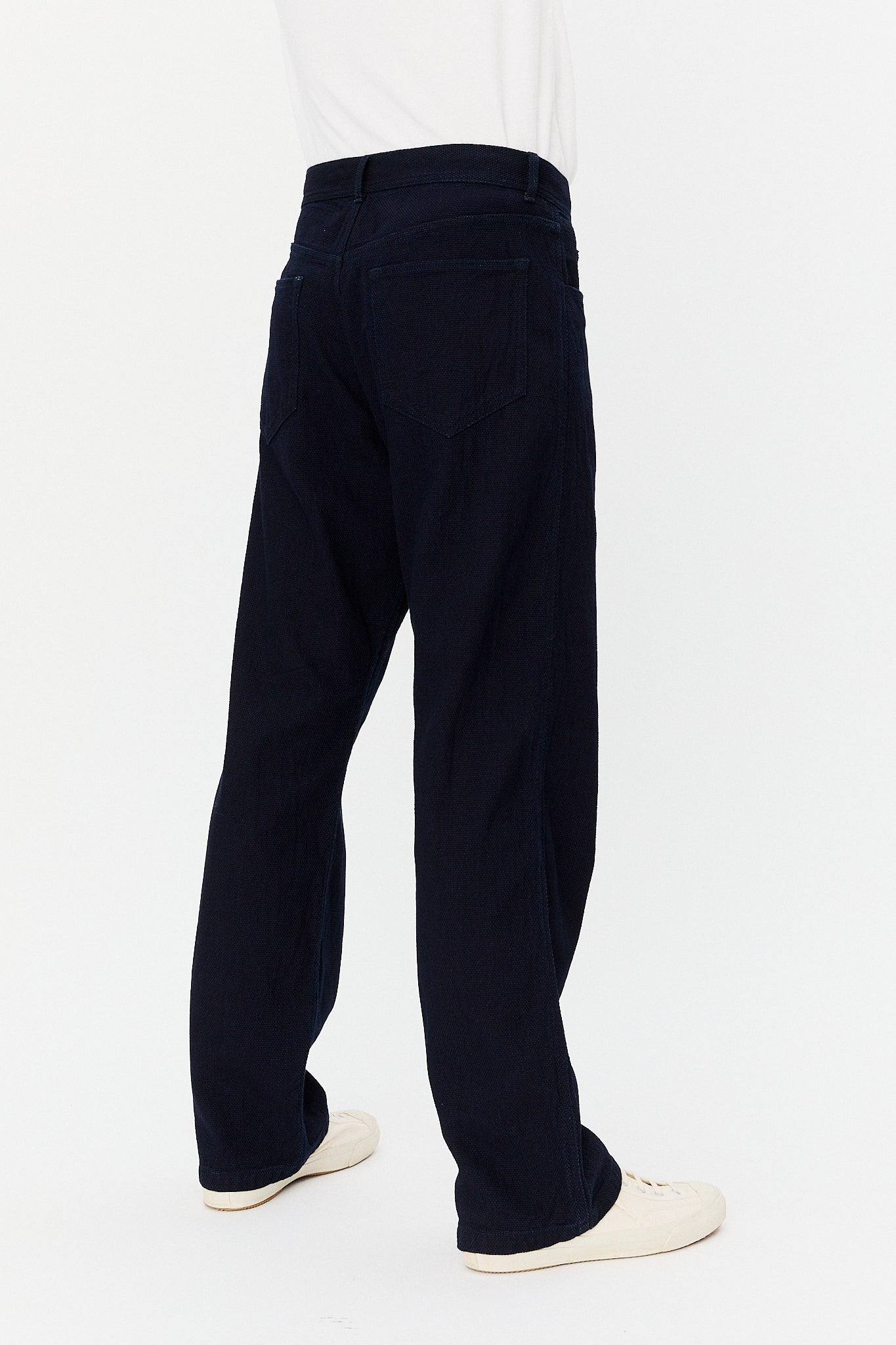 DEAN 102-14-27-4 | Straight Cut Trousers | Dobby Indigo