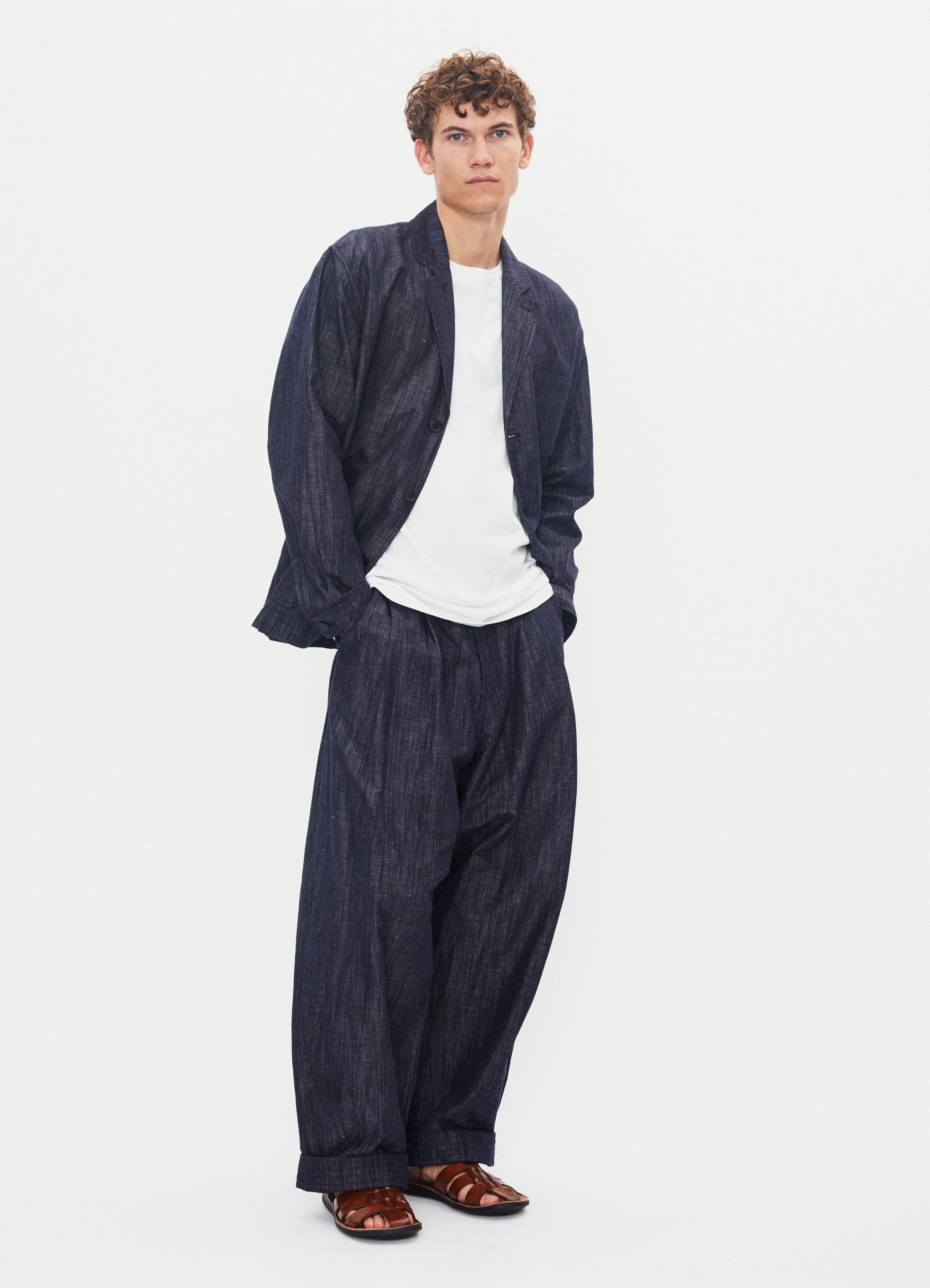 ANDREW 31-74-3 | Balloon Trousers | Washed Navy
