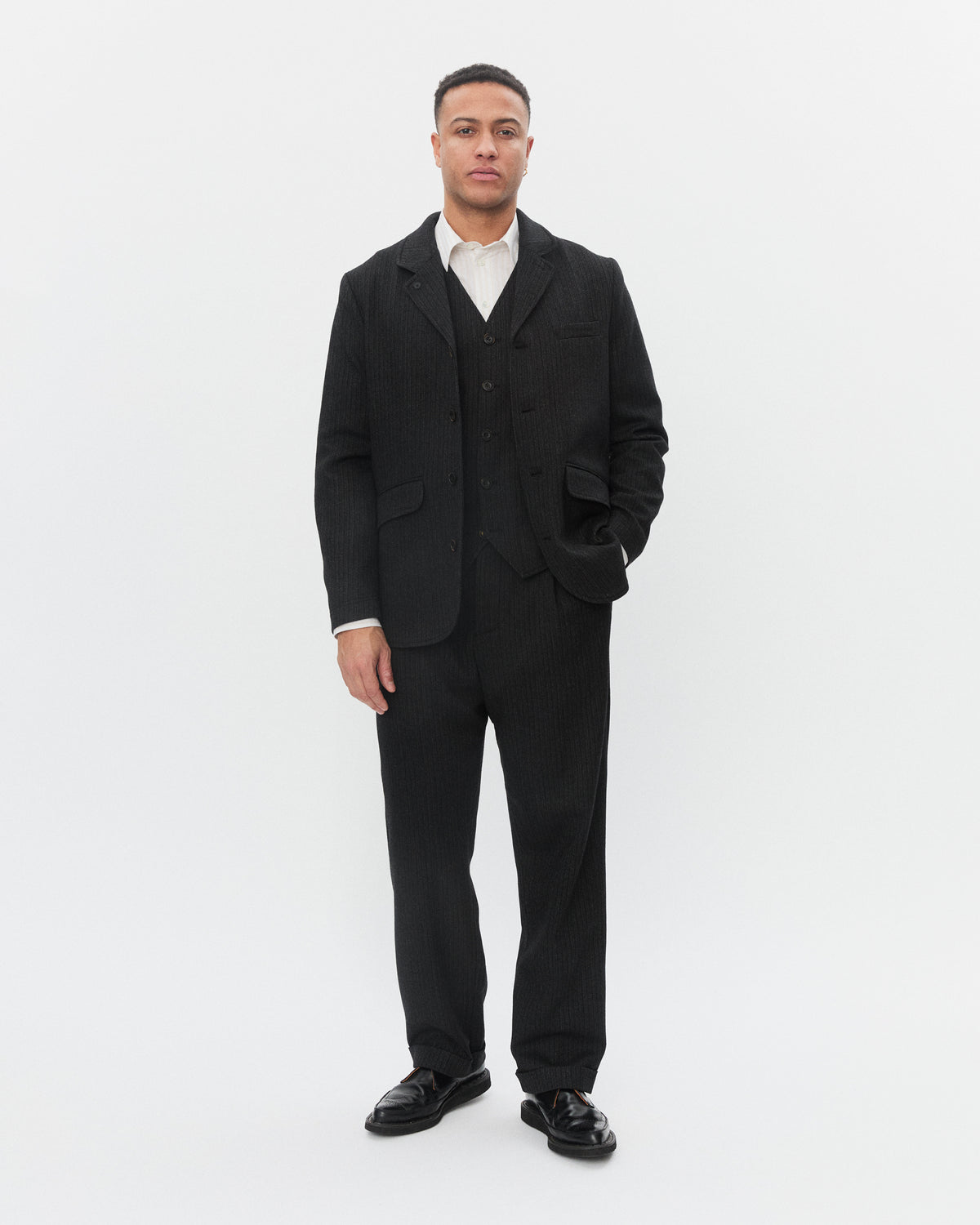 DANIEL 32-63-5 | Classic Waistcoat | Charcoal Stripes