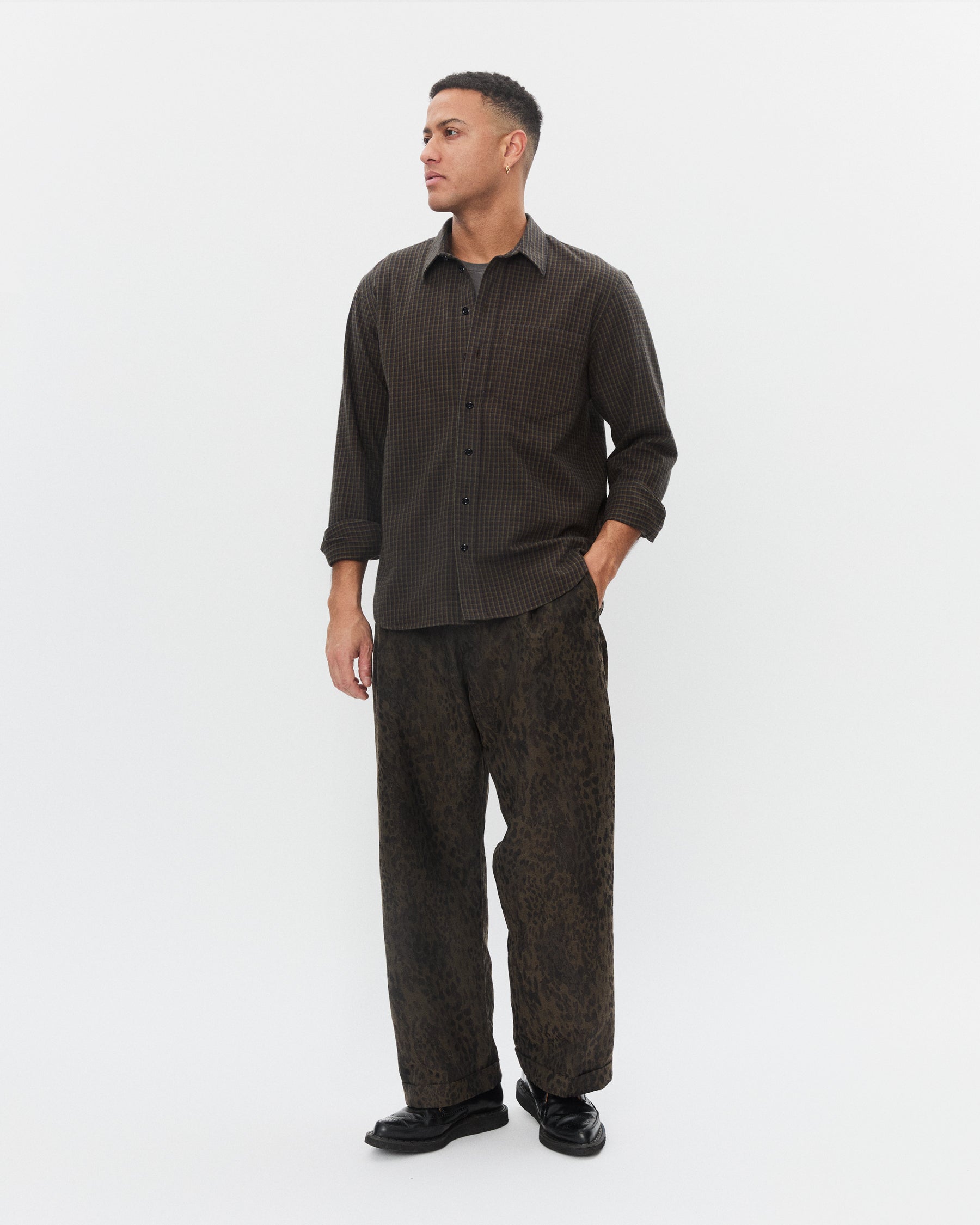 RAYMOND 32-15-6 | Loose Cut Shirt | Dark Check