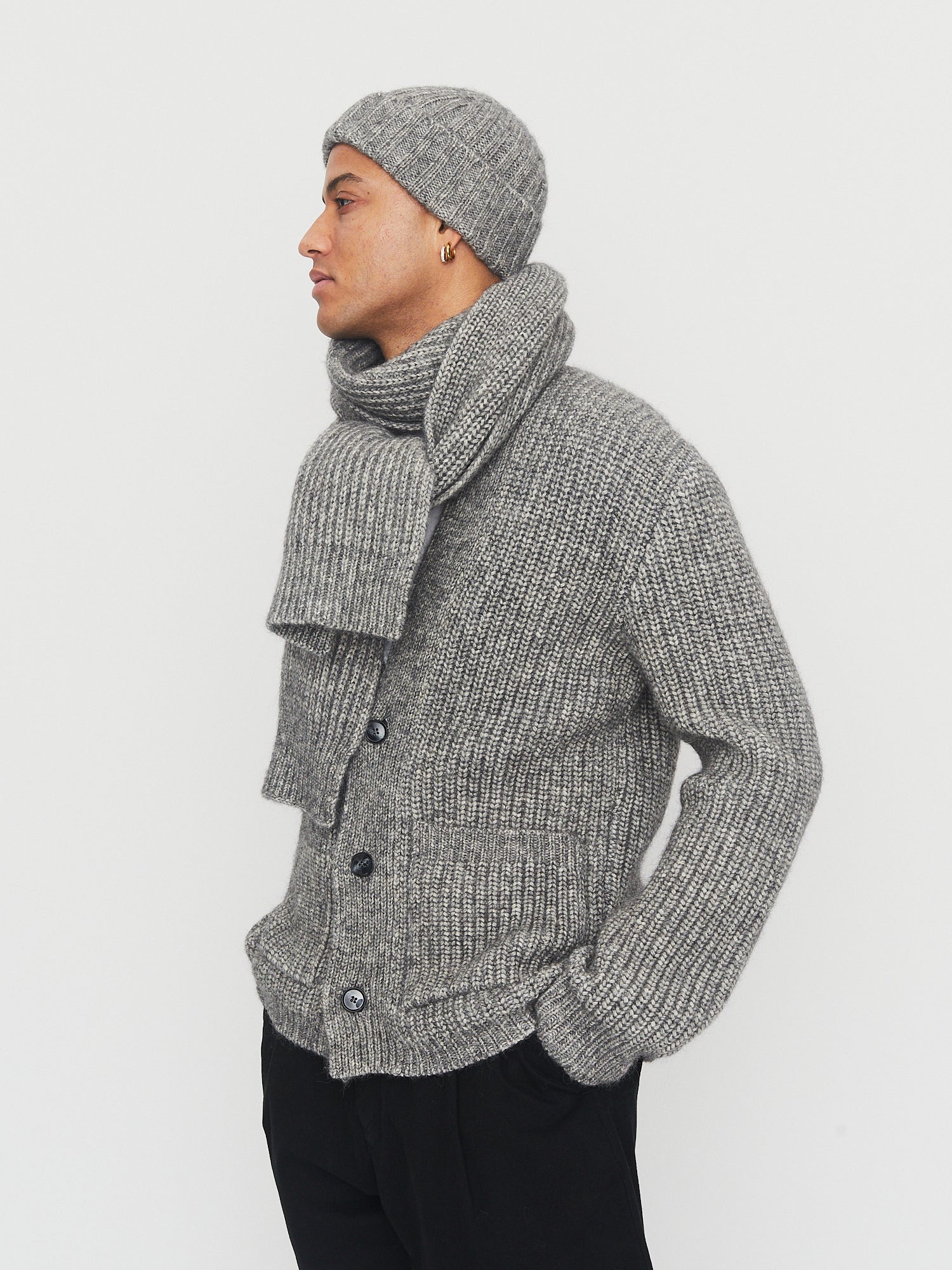 TOBY 30-07-5 | Heavy Rib Beanie | Silver