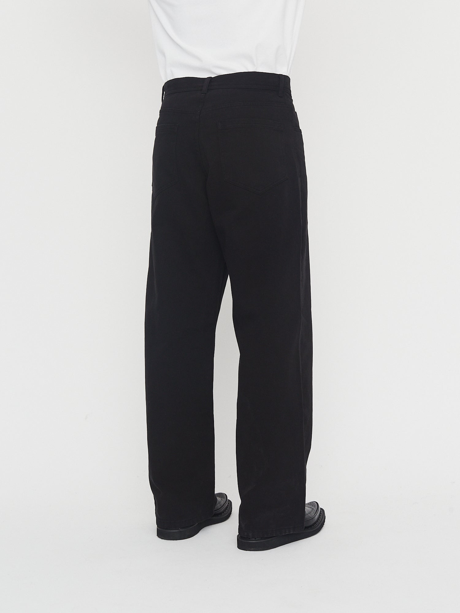 MILAN 30-26-2 | Straight Wide Workwear Trousers | Washed Black