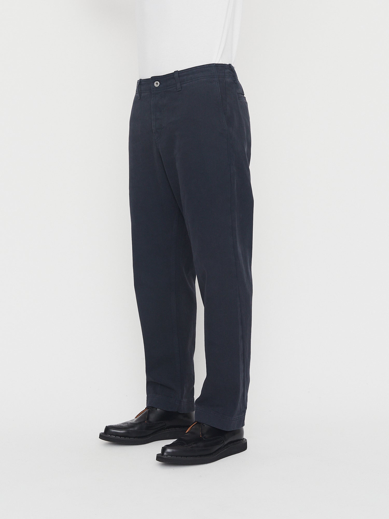 TRYGVE 30-26-3 | Cropped Workwear Trousers | Blue Whale