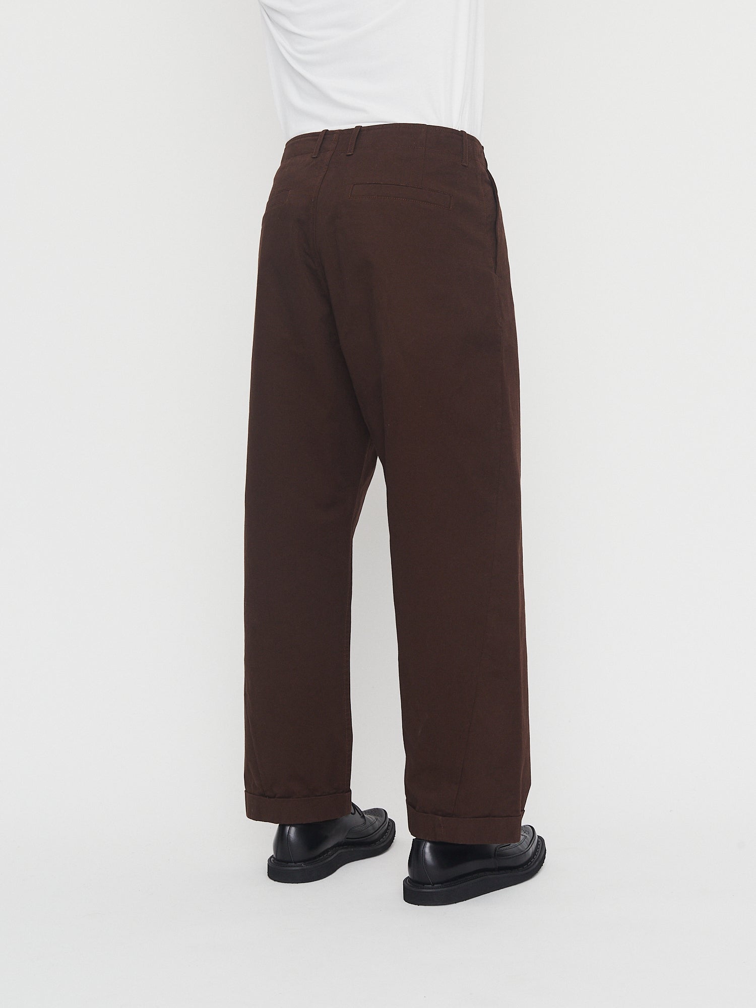 BOBBY 30-56-8 | Wide Pleated Everyday Trousers | Chestnut
