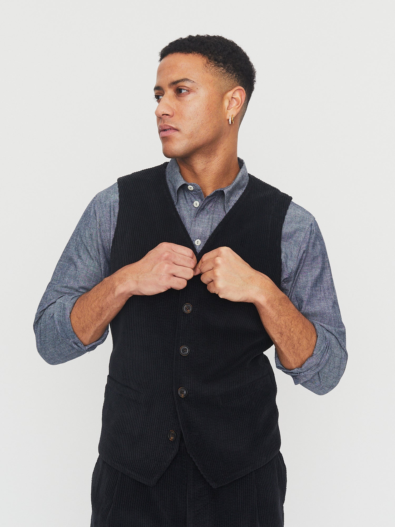 KNUD 30-35-2 | Casual Waistcoat | Dusty Black