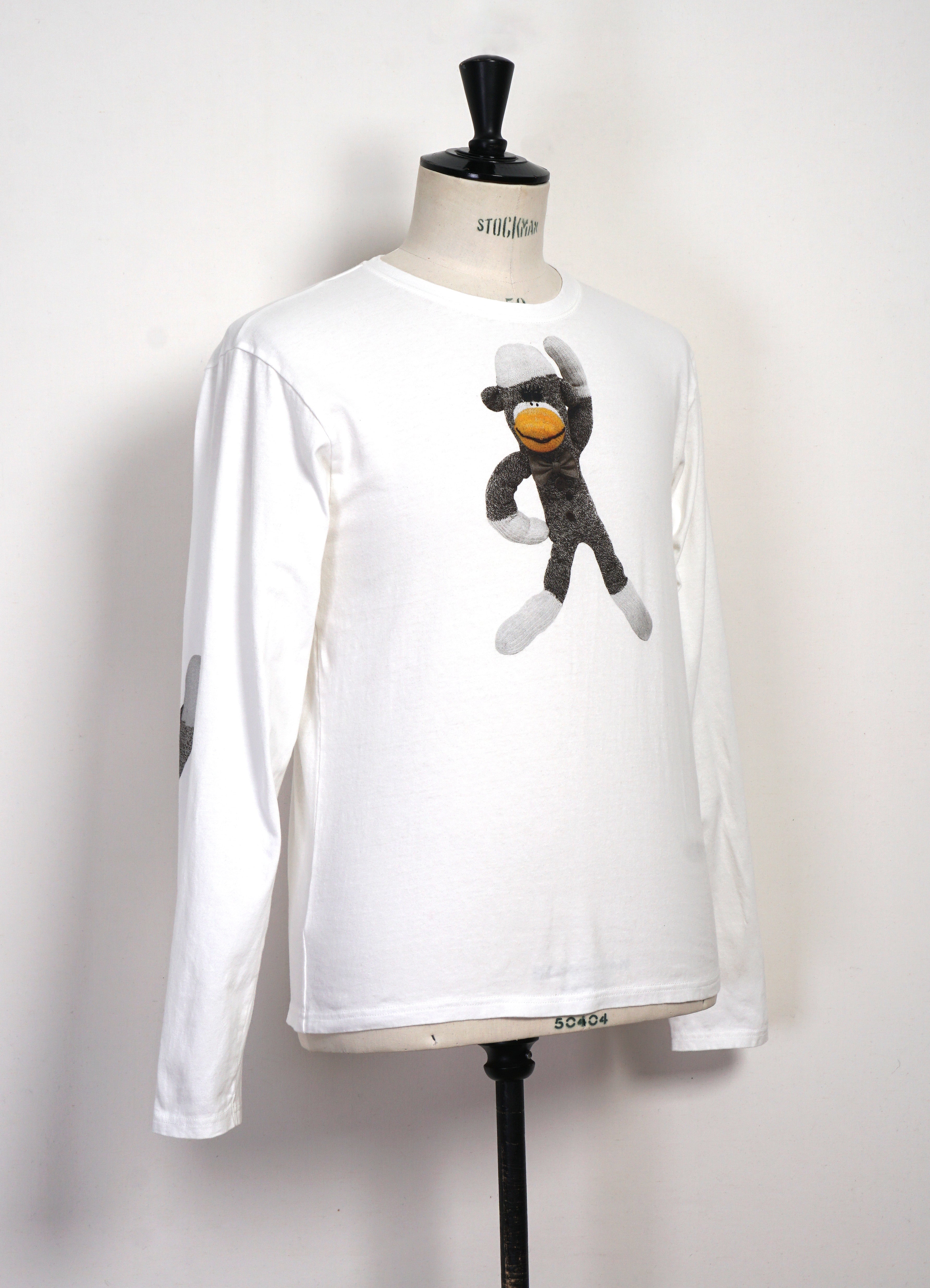 KINECHISAKU | 20/- Long Sleeve Jersey Crewneck | White