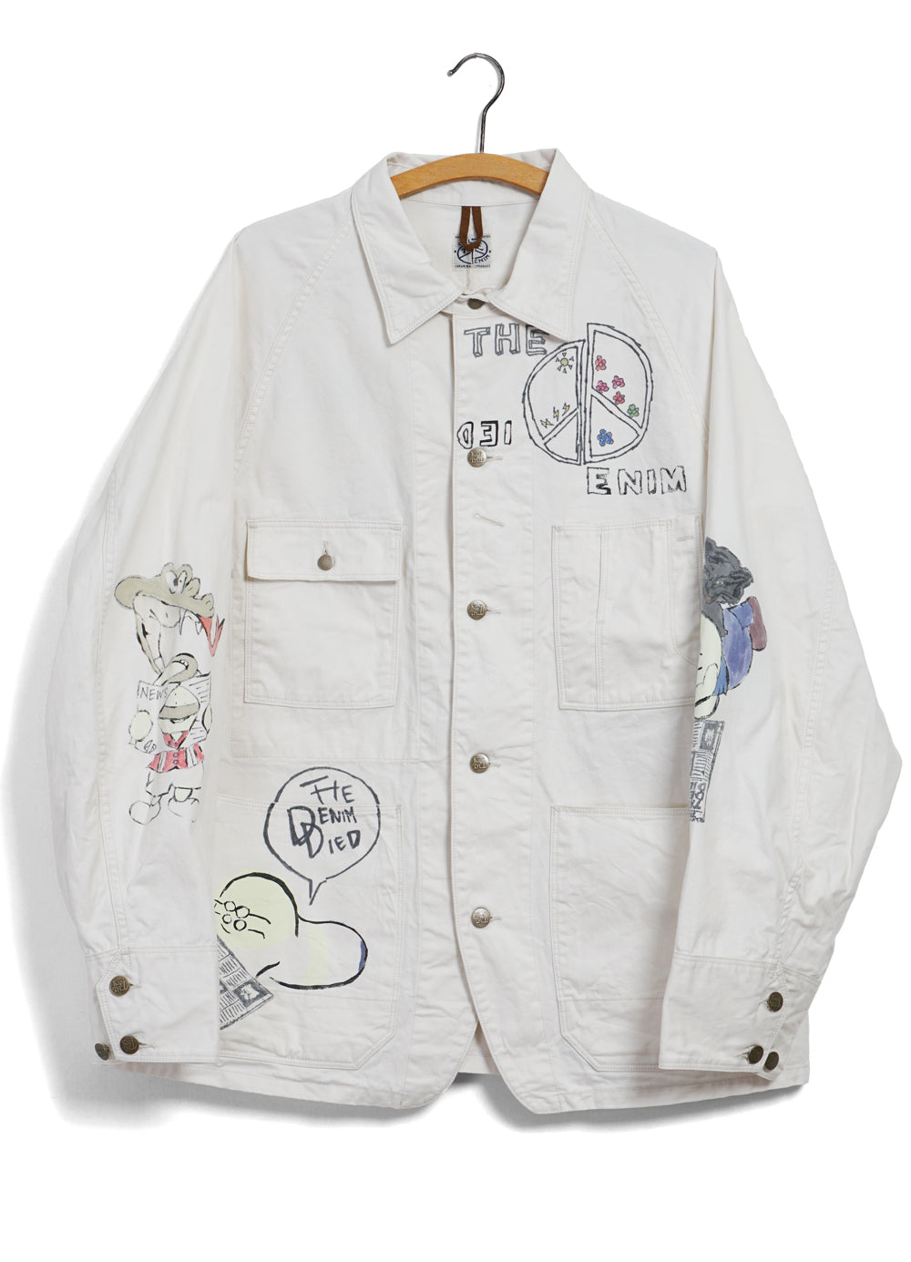 CACTUS BEER | Rough-Face Twill Jacket (Memorial Paint Model) | Ecru