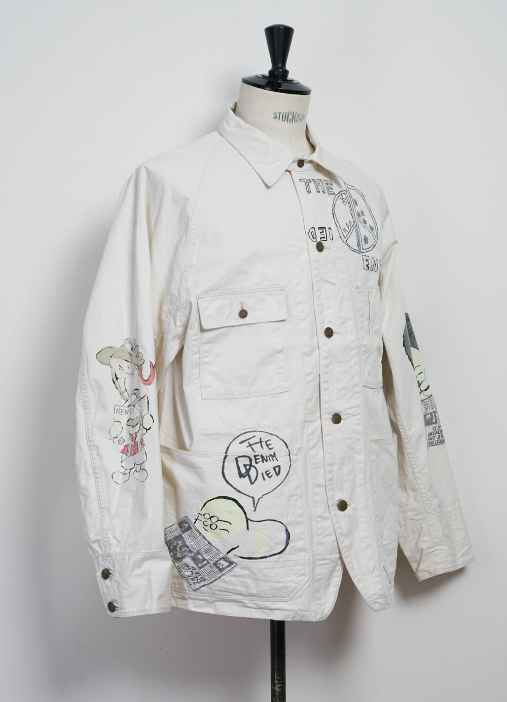 CACTUS BEER | Rough-Face Twill Jacket (Memorial Paint Model) | Ecru
