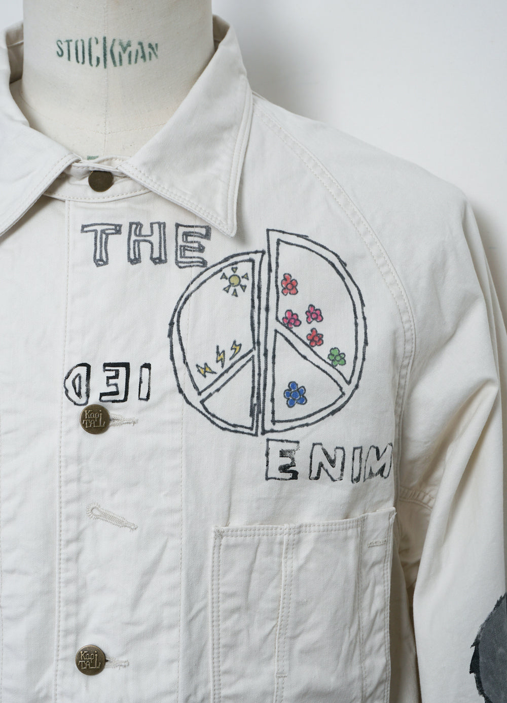 CACTUS BEER | Rough-Face Twill Jacket (Memorial Paint Model) | Ecru