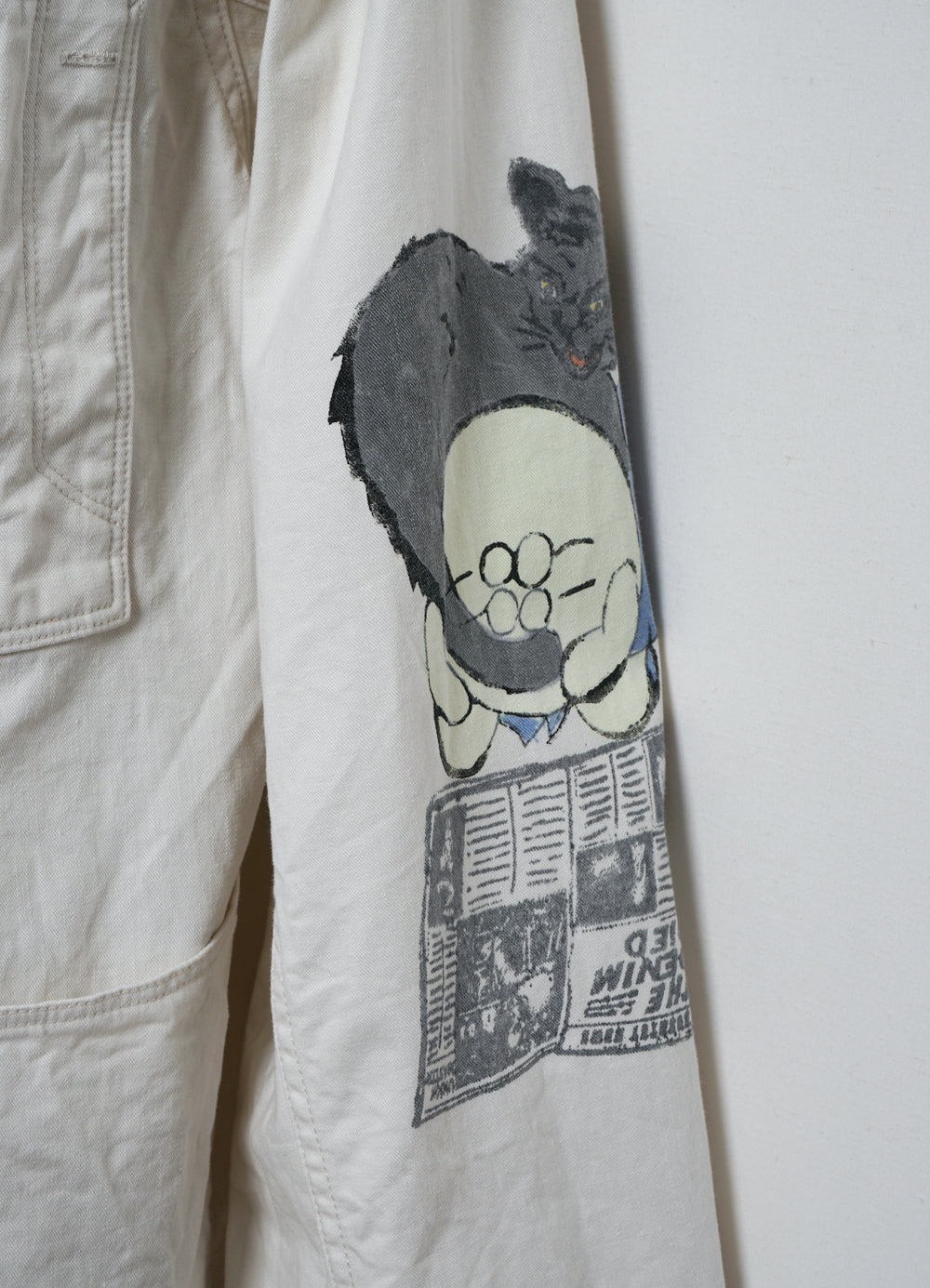 CACTUS BEER | Rough-Face Twill Jacket (Memorial Paint Model) | Ecru