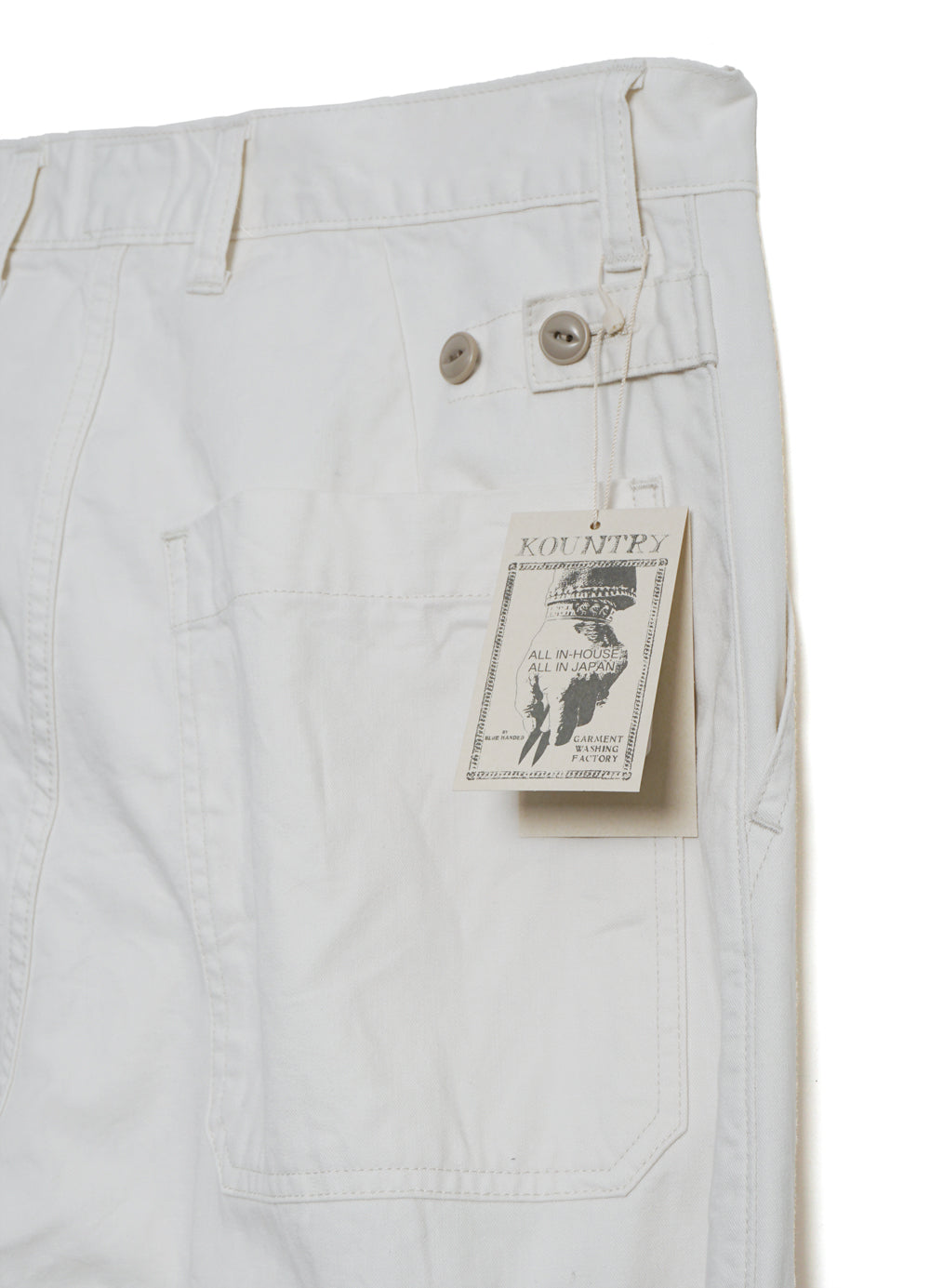 RUSHWEEK REMAKE | Rough-face Twill Fatigue Pants | Natural