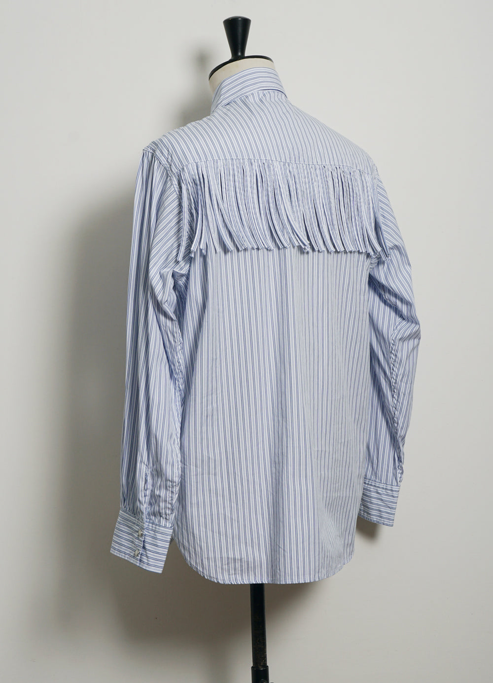 HUSKY | Fringed Western Shirt | Blue/White