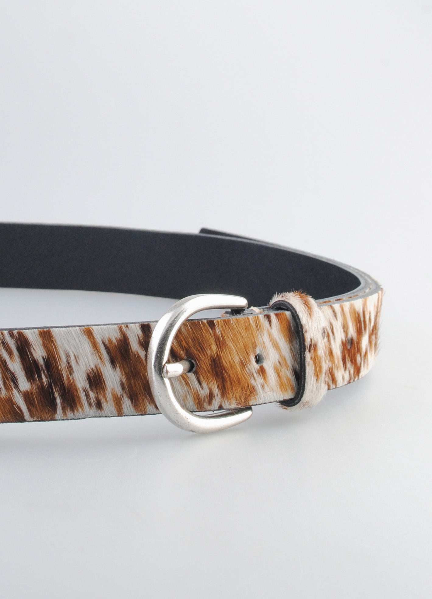 M2416 | Pony Leather Belt | Multi Cow Pony