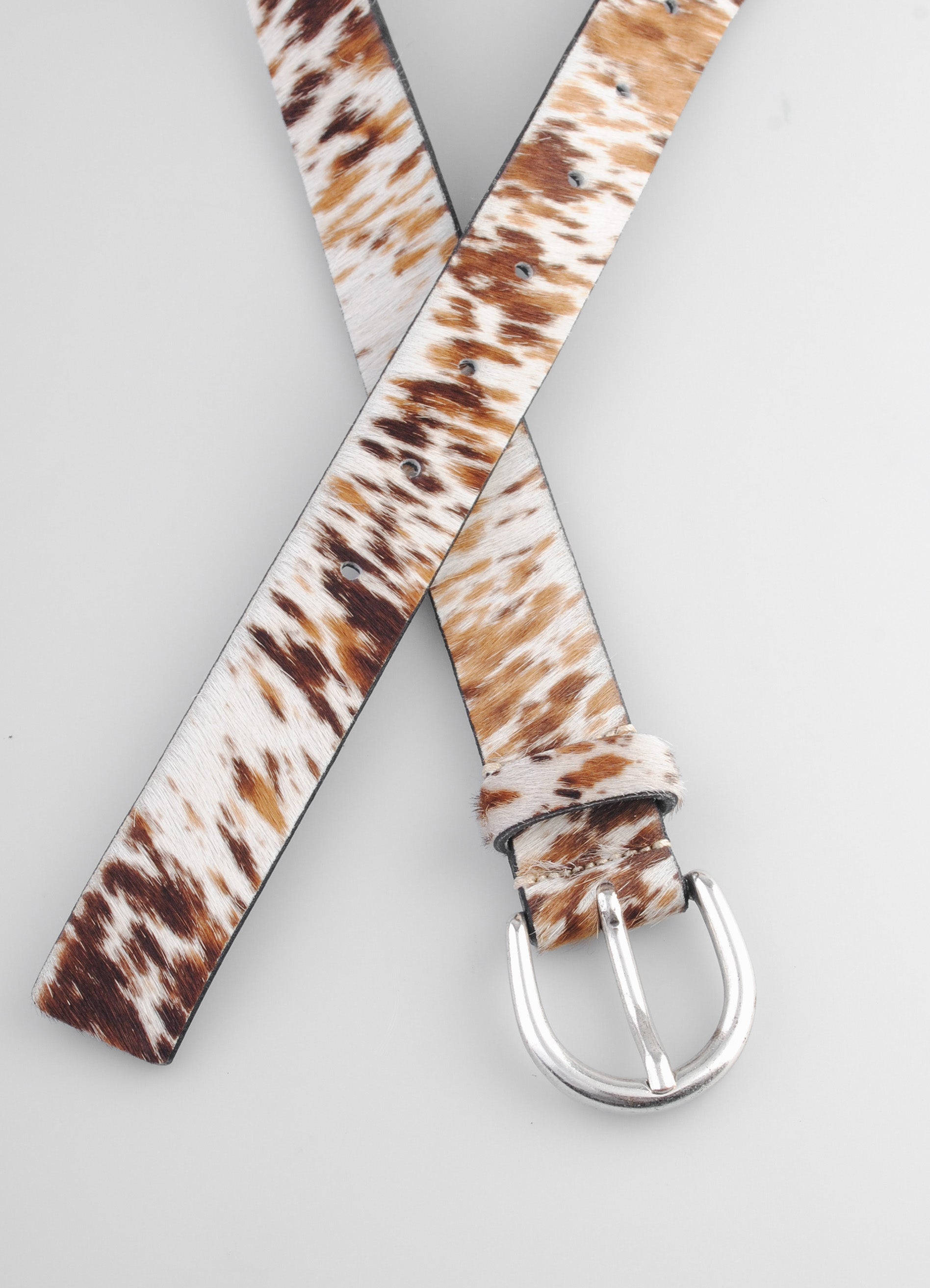 M2416 | Pony Leather Belt | Multi Cow Pony