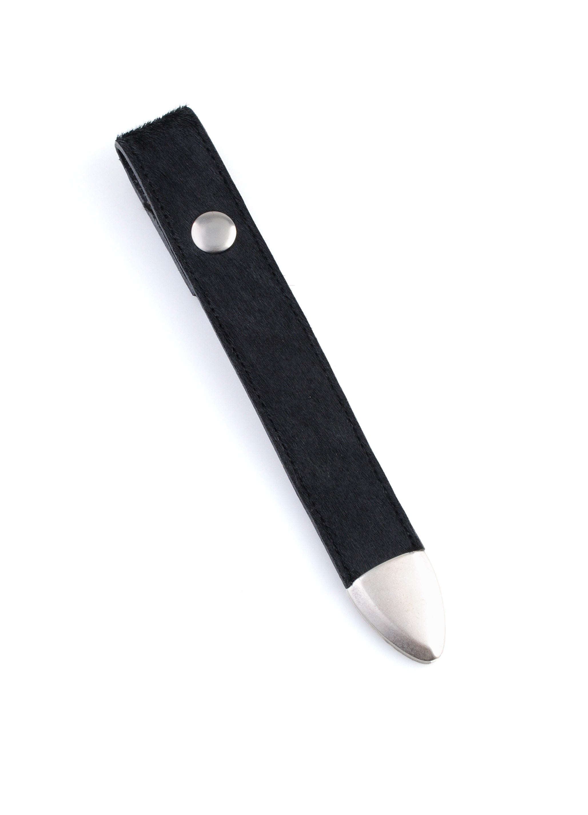 M2448 | Pony Leather Keychain Holder | Black Pony