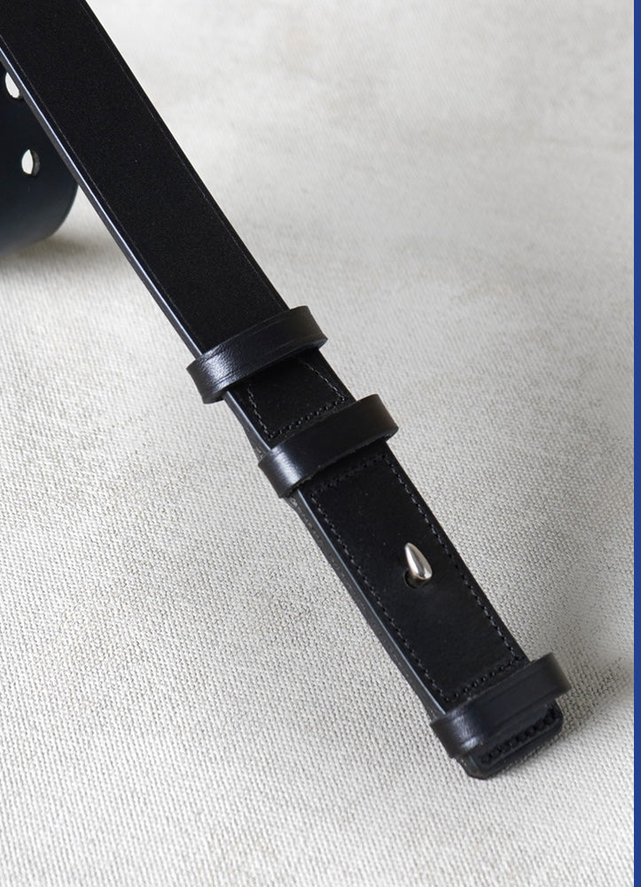 ARCHITECT | Steel Hook Leather Belt | Black/Palladium – HANSEN