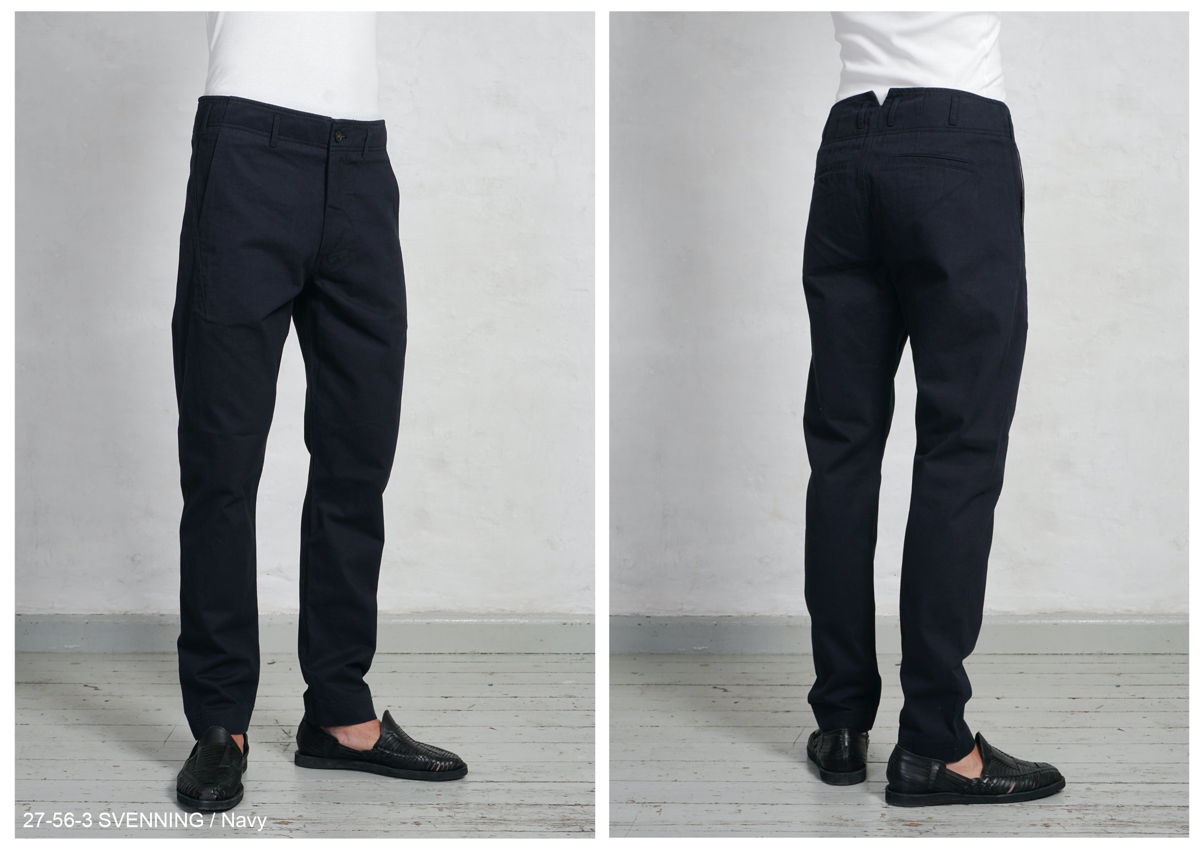 SVENNING | Slim Fit Everyday Trousers | Navy