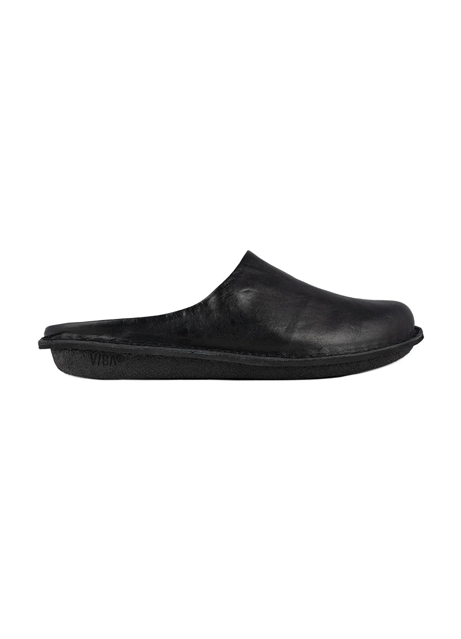 ROMA | Vegetable Tanned Leather Slipper | Preto Black