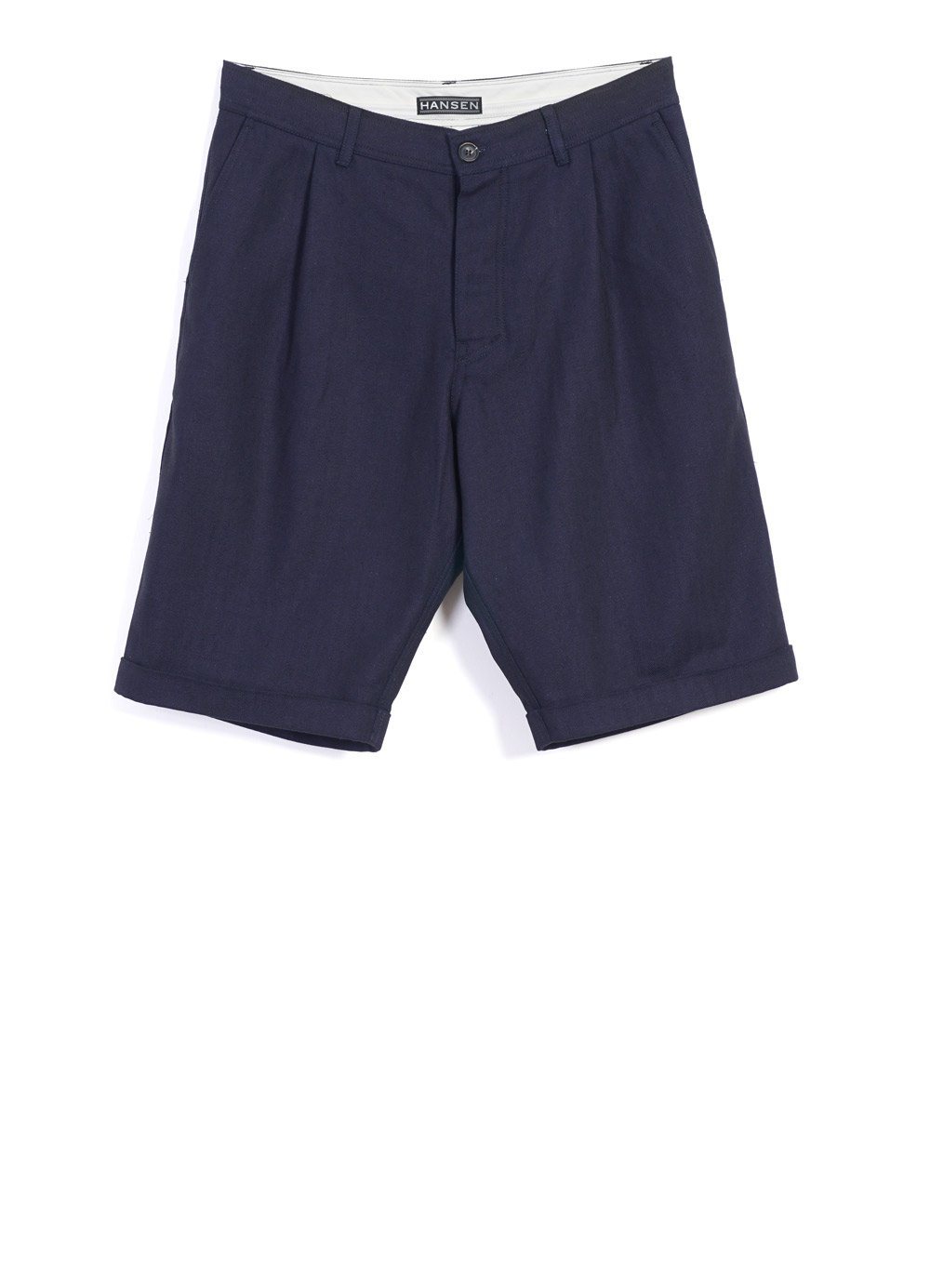 HANSEN GARMENTS - BIRK | Single Pleated Shorts | Indigo - HANSEN Garments