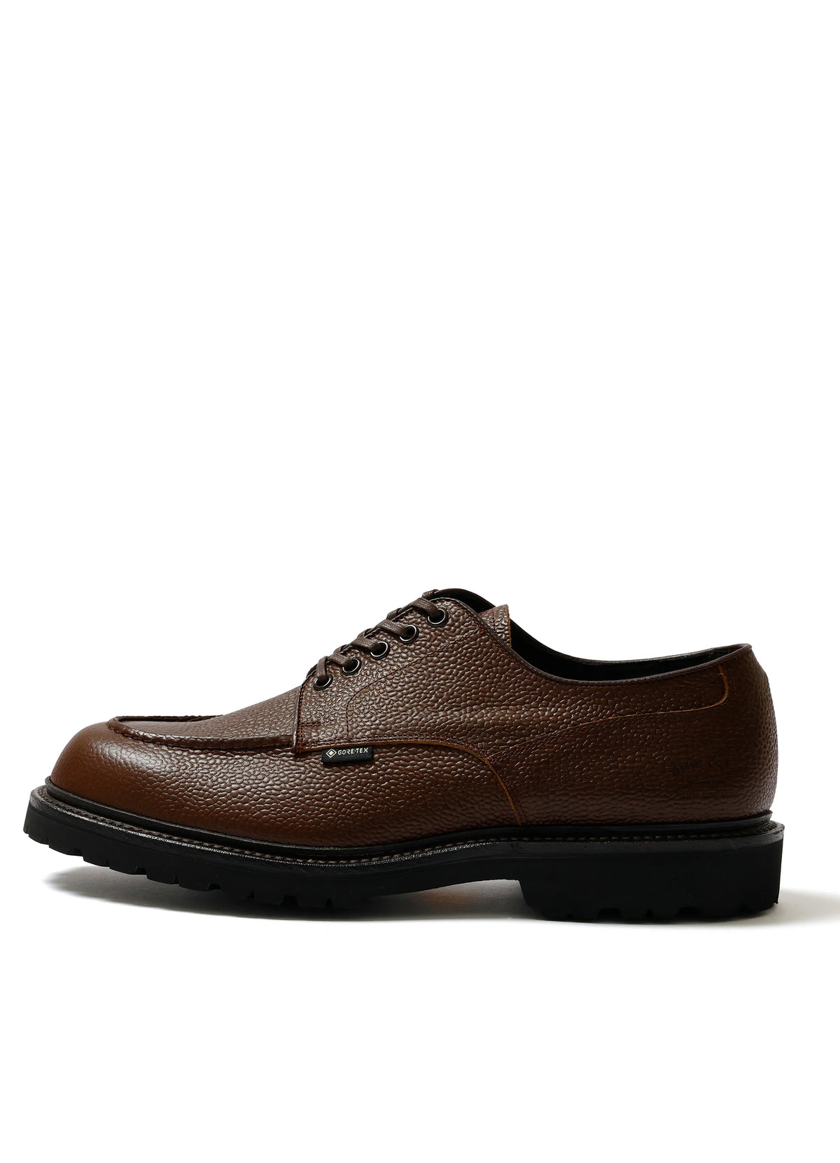 U-TIP | Gore-Tex Leather Shoe | Dark Brown Embossed