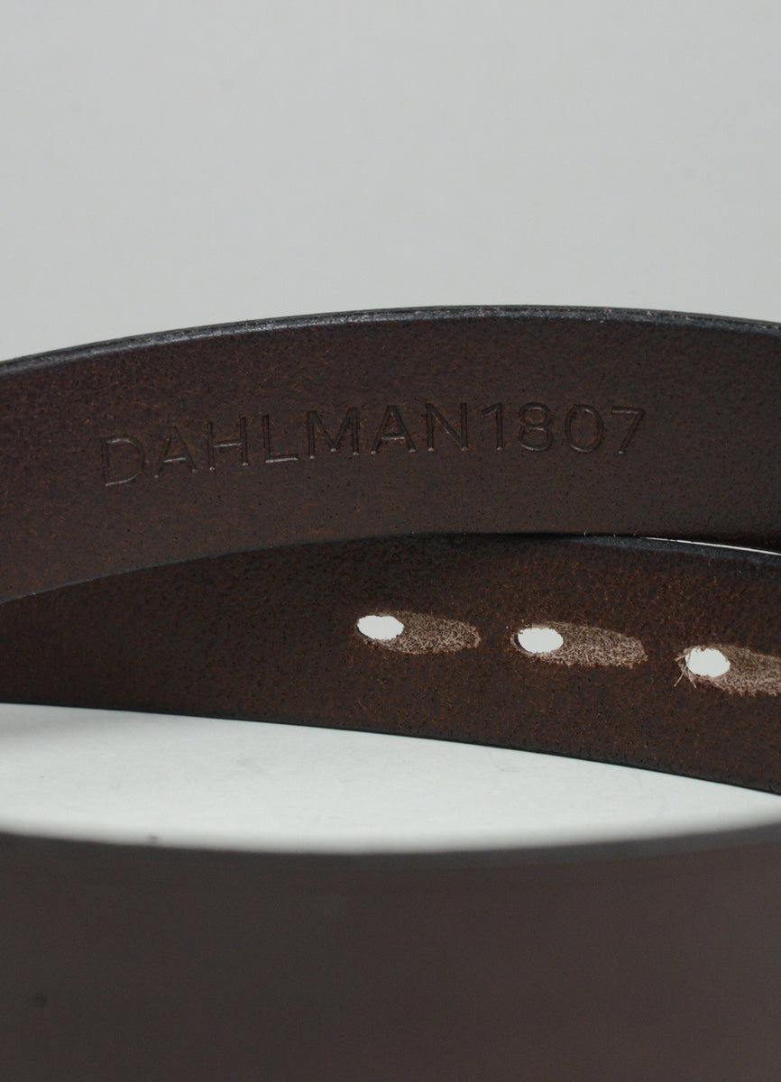 ARCHITECT | Steel Hook Leather Belt | Dark Brown/Brass