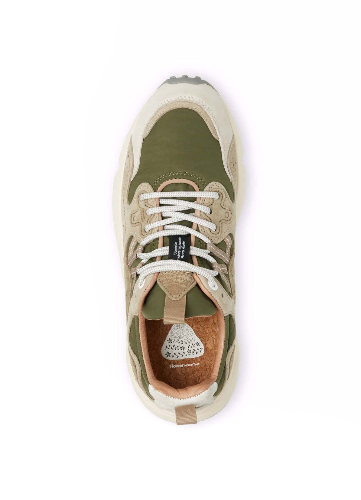 YAMANO 3 | Suede & Nylon Sneaker | Off White/Military Green