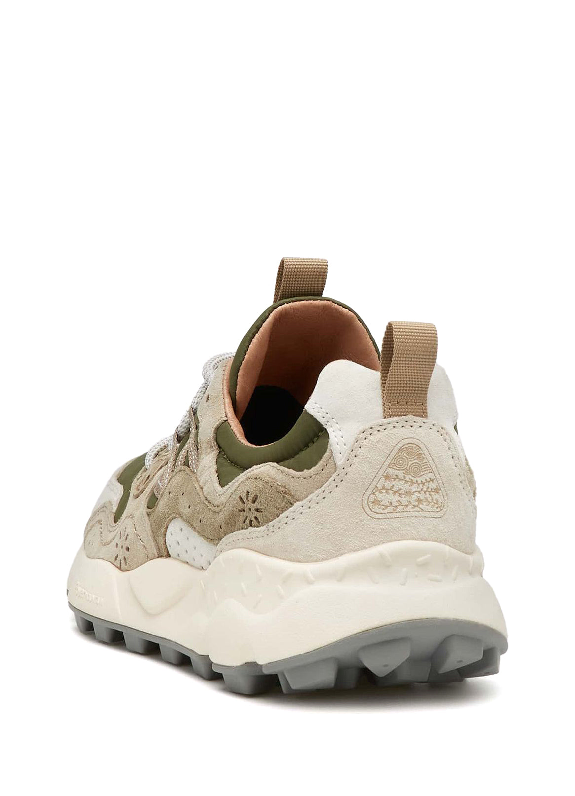 YAMANO 3 | Suede & Nylon Sneaker | Off White/Military Green