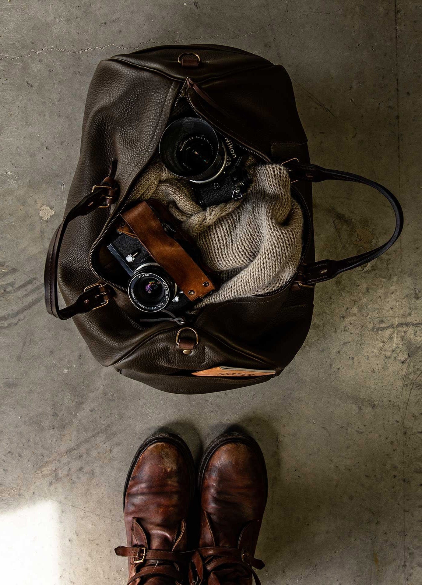 HOBO | Vegetable-tanned Leather Travel Bag | Brown