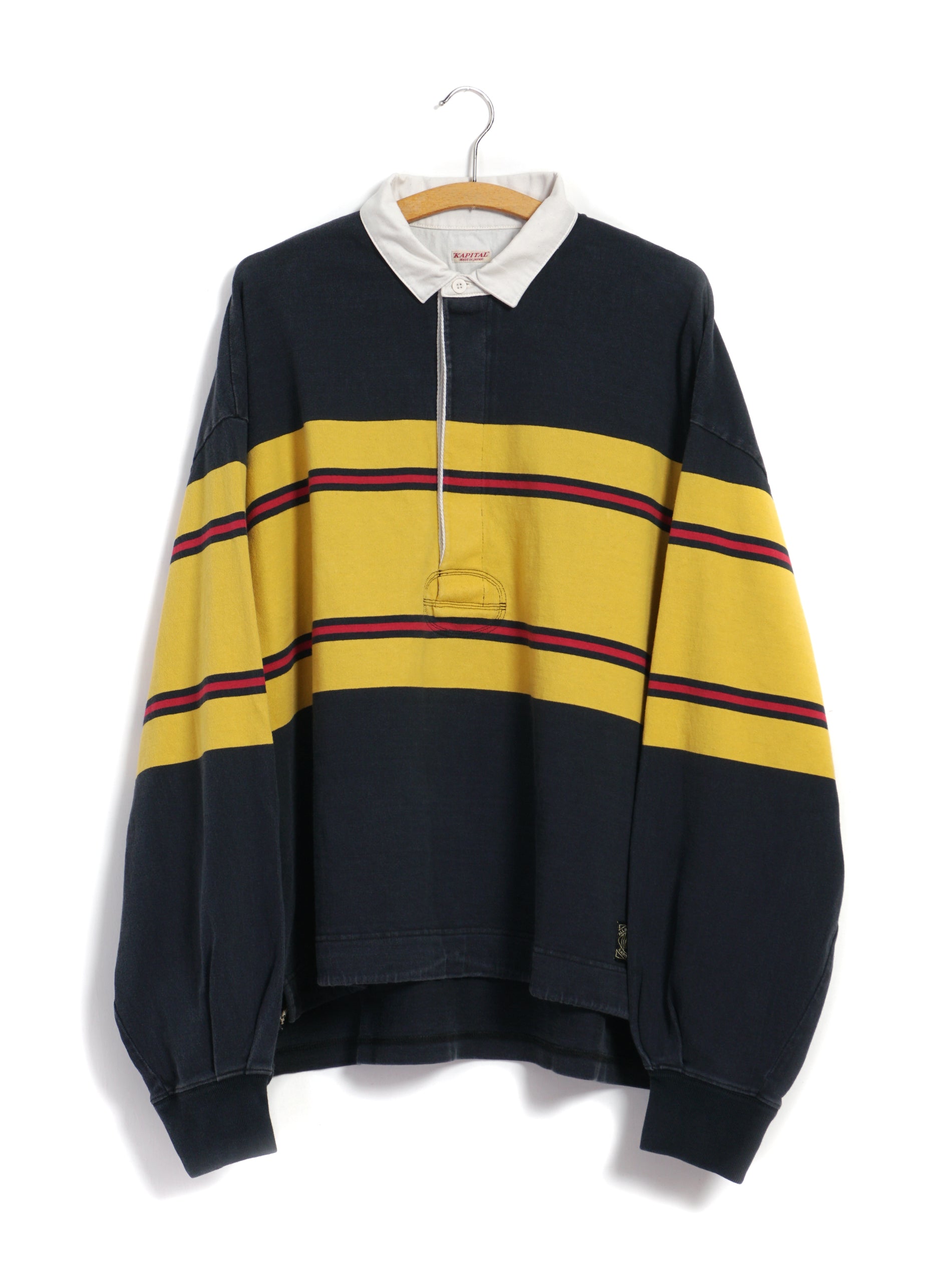 JAIL STRIPE | Big Rugby Shirt | Black