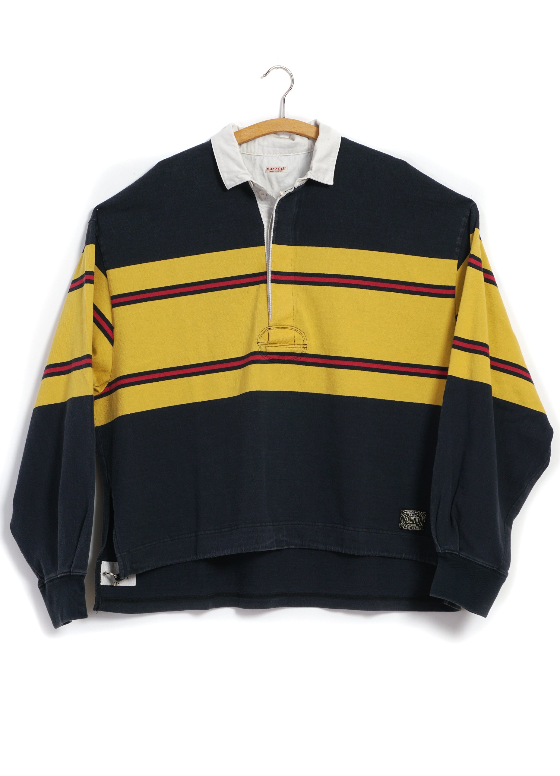 JAIL STRIPE | Big Rugby Shirt | Black
