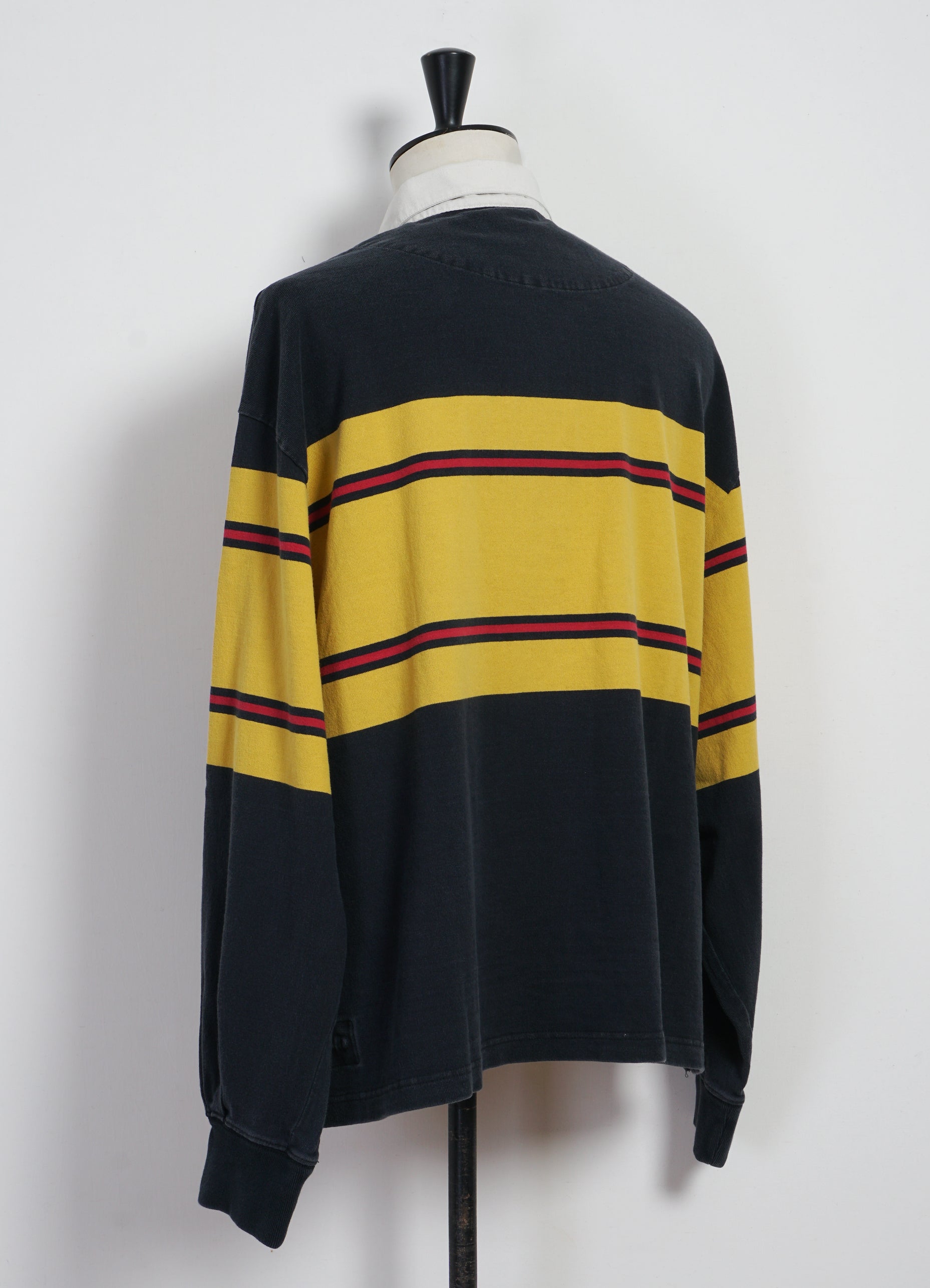 JAIL STRIPE | Big Rugby Shirt | Black