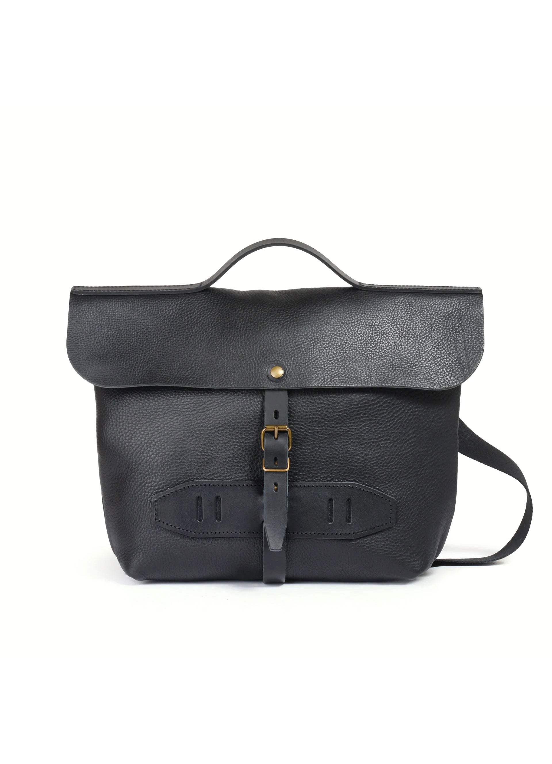 LAZARD | Vegetable Tanned Leather Satchel Bag | Black