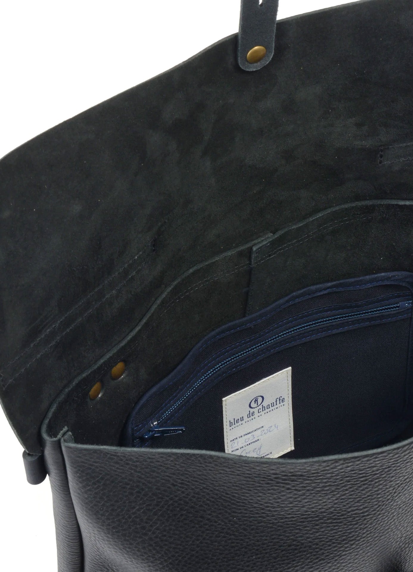 LAZARD | Vegetable Tanned Leather Satchel Bag | Black