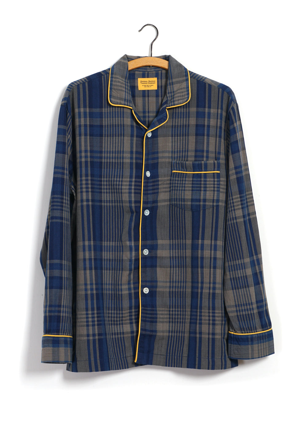 PAJAMA SUIT | Natural Dye Stout Weave | Blue Checks