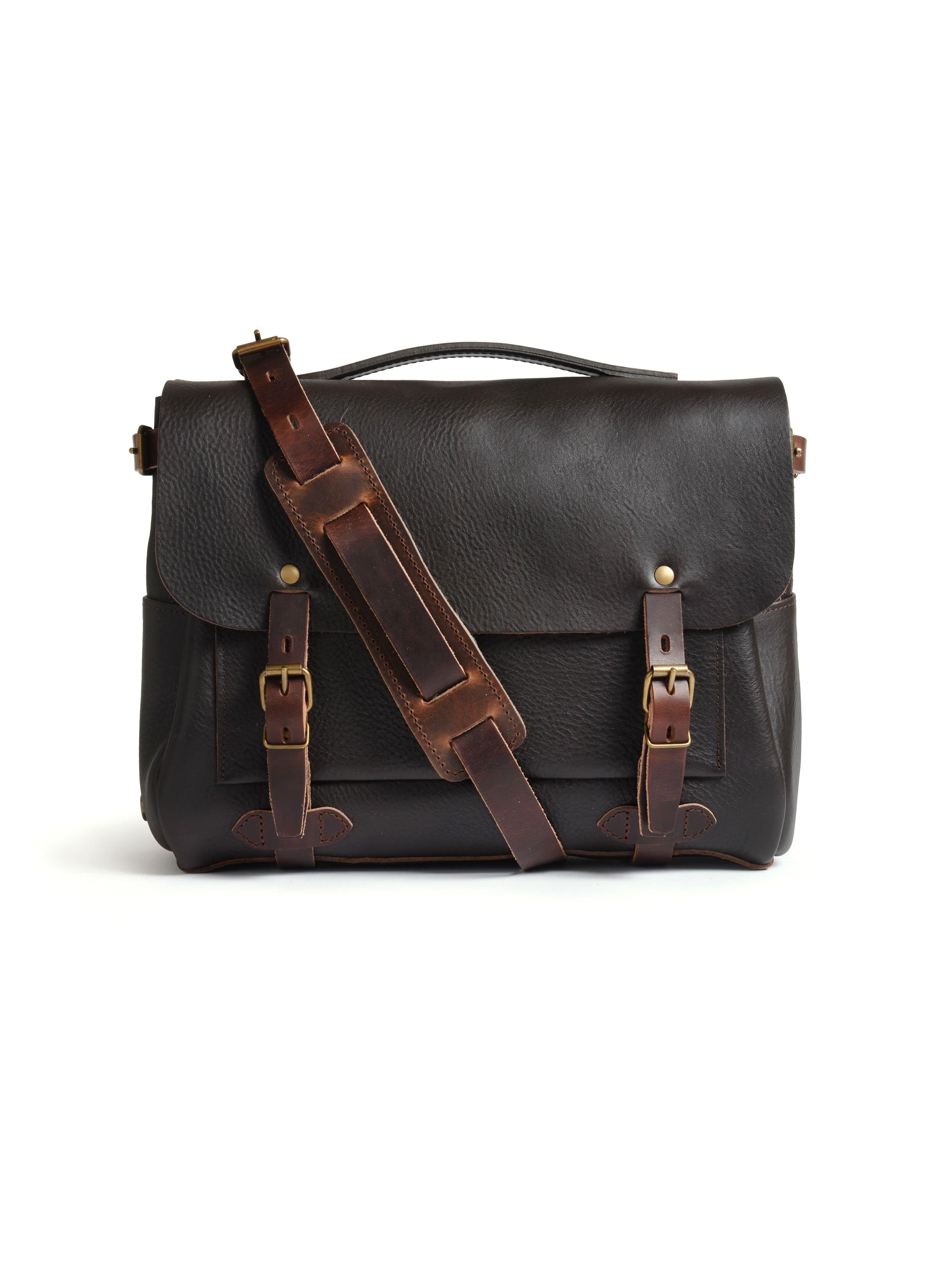 POSTMAN BAG ÉCLAIR M | Vegetable Tanned Leather | Brown