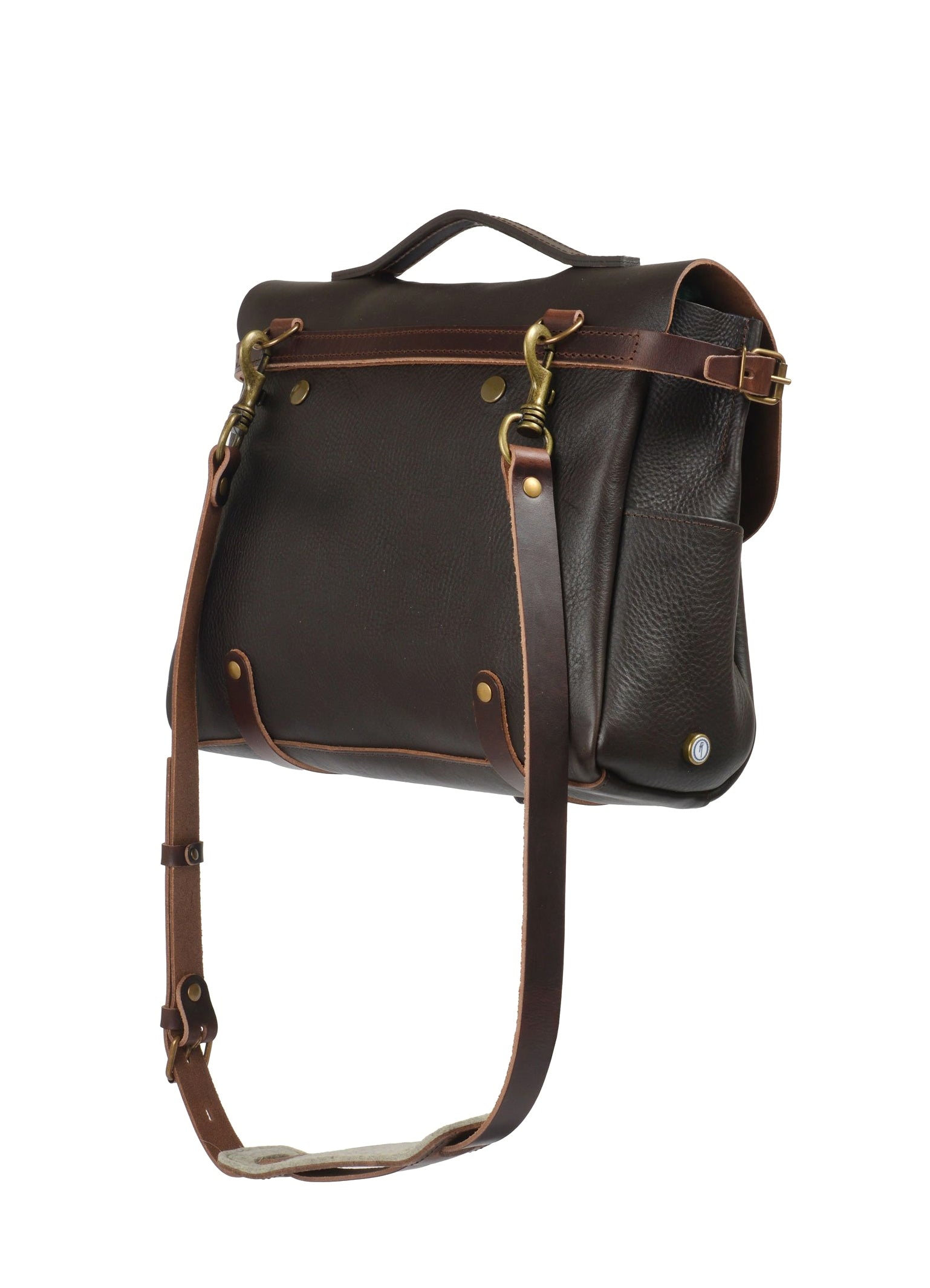 POSTMAN BAG ÉCLAIR M | Vegetable Tanned Leather | Brown