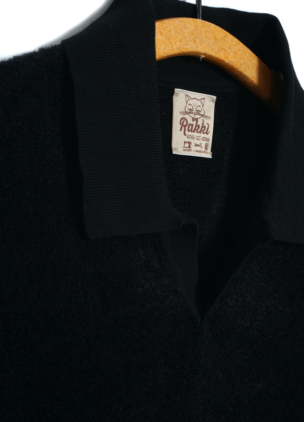 Marlon Brando | Knitted V-Neck Polo | Nero – HANSEN Garments