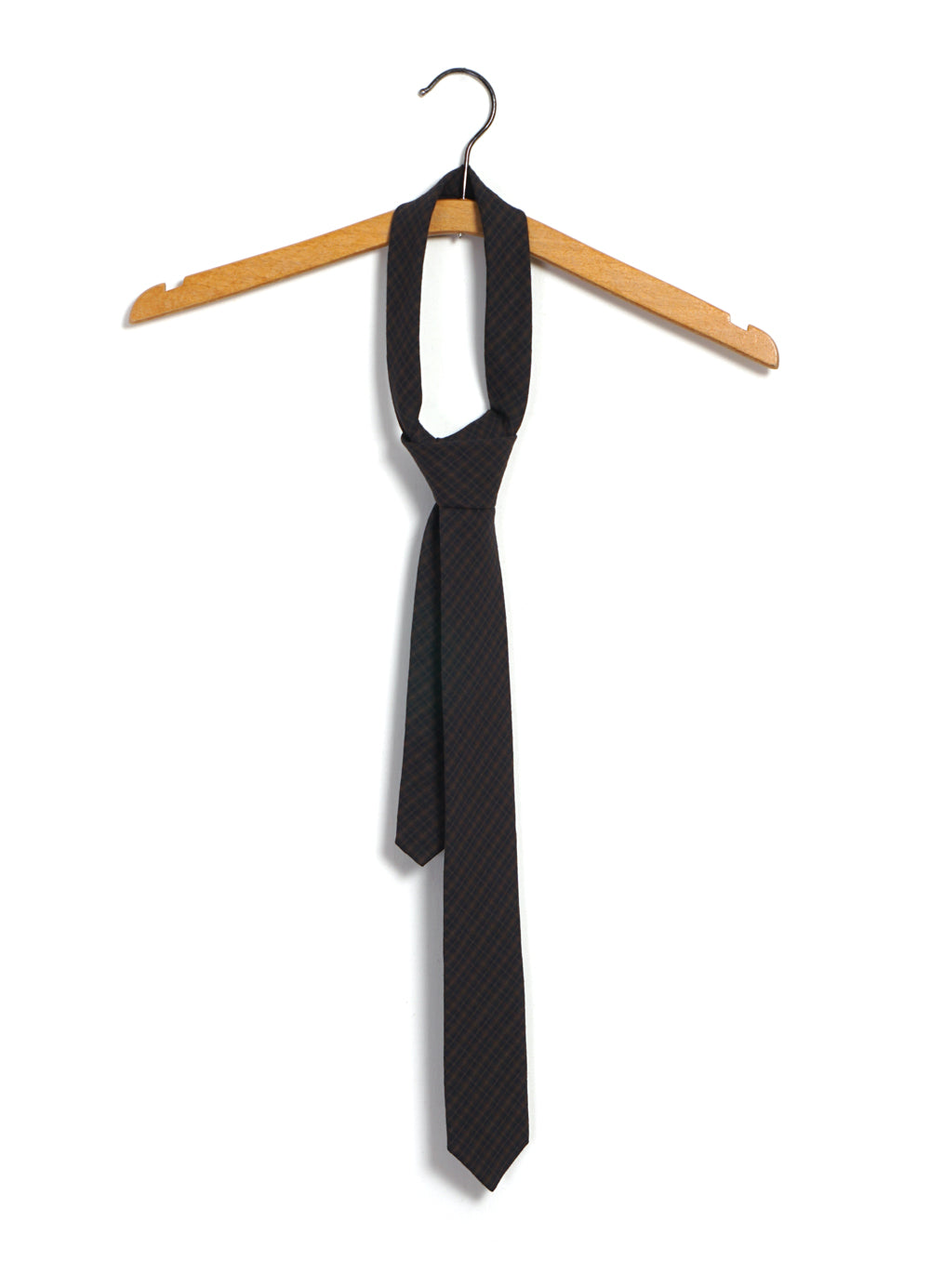 TIE 28-105-9 | Casual Tie | Black Brown Checks