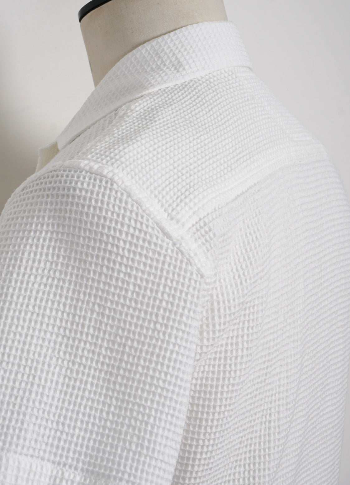JONNY | Short Sleeve Shirt | Waffle White