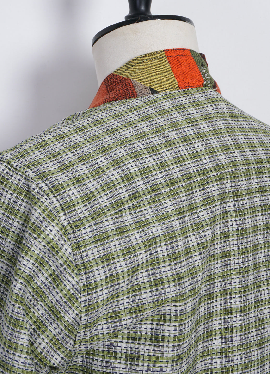 REMY | East & West Shirt Jacket | Sashiko Green+