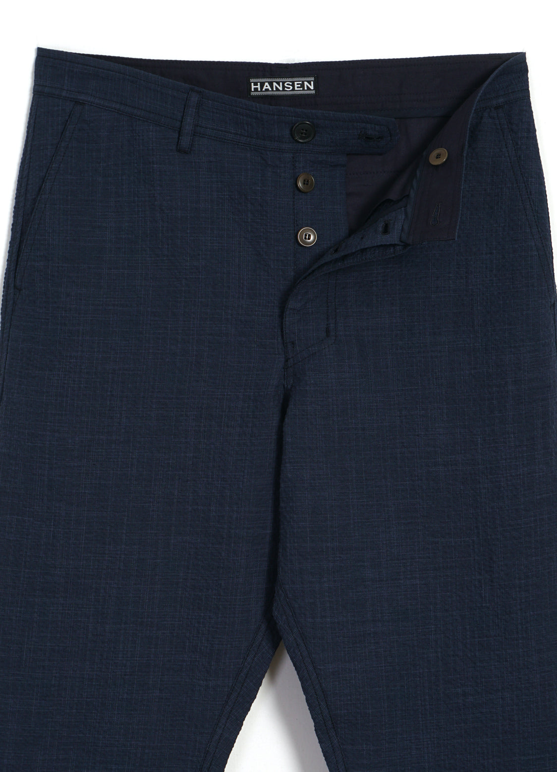 KEN | Casual Trousers | Crinkle Blue