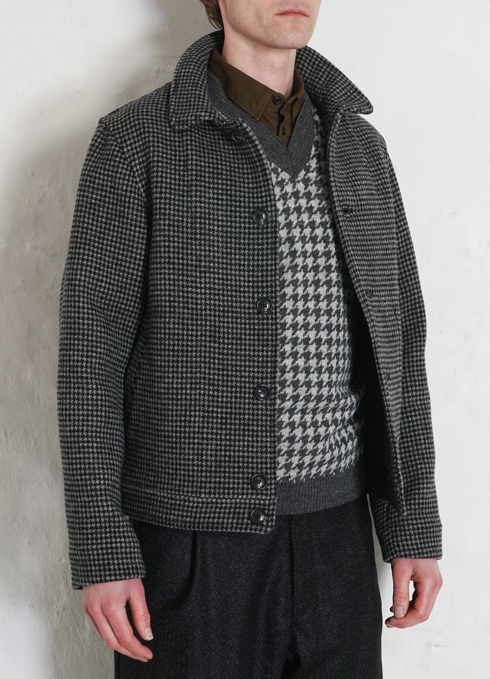ATLAS | Short Wool Felt Jacket | Pepper